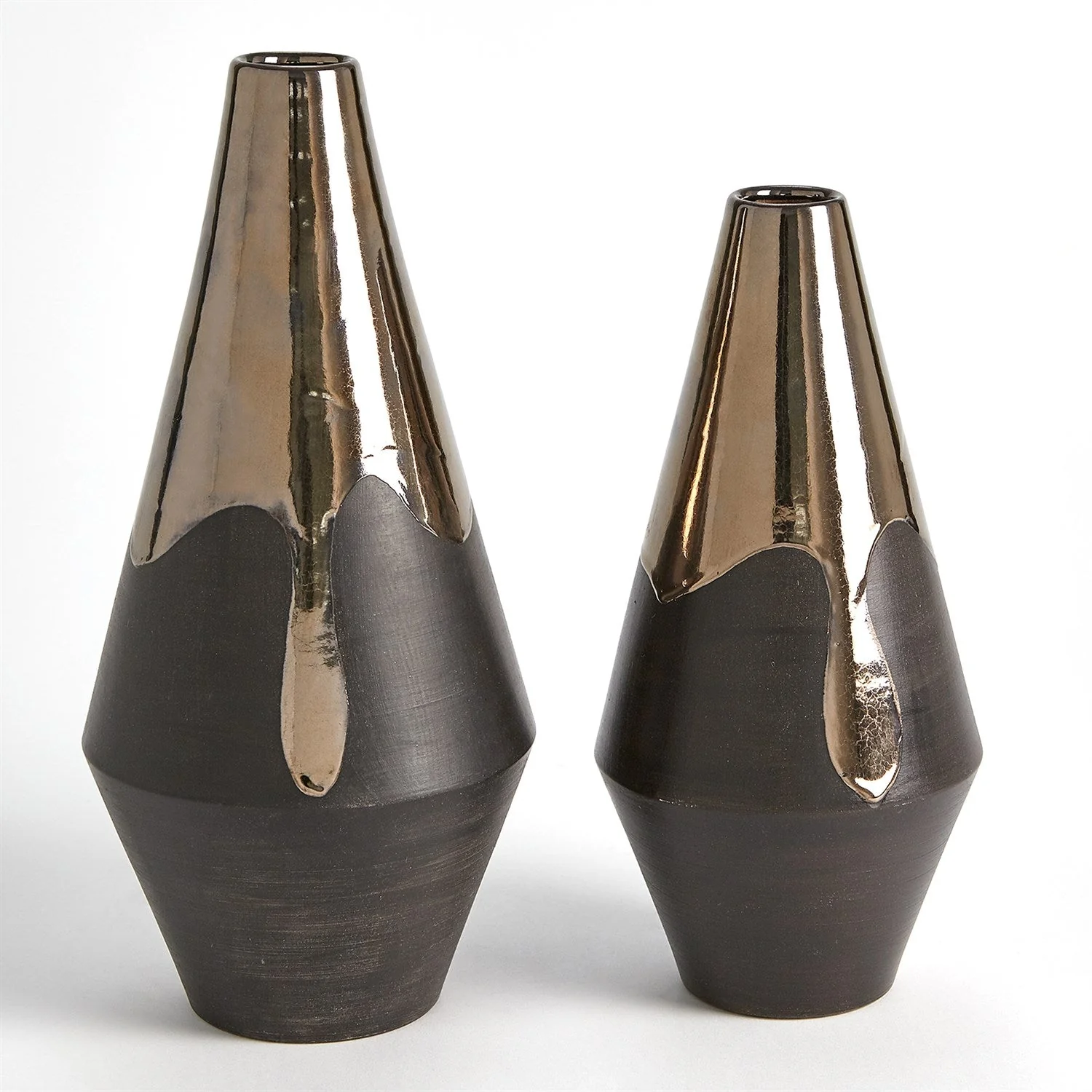 Global Views Gilded Dip Vase - Platinum Bottom - Image 2
