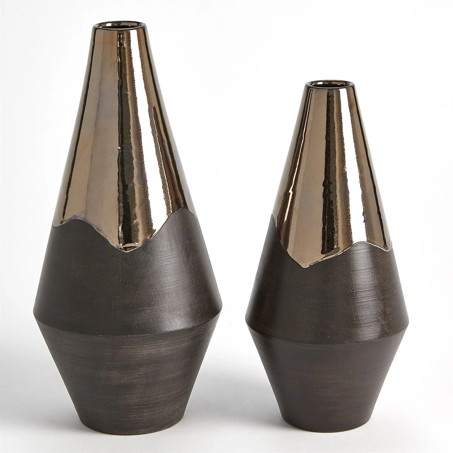 Global Views Gilded Dip Vase - Platinum Bottom - Image 3