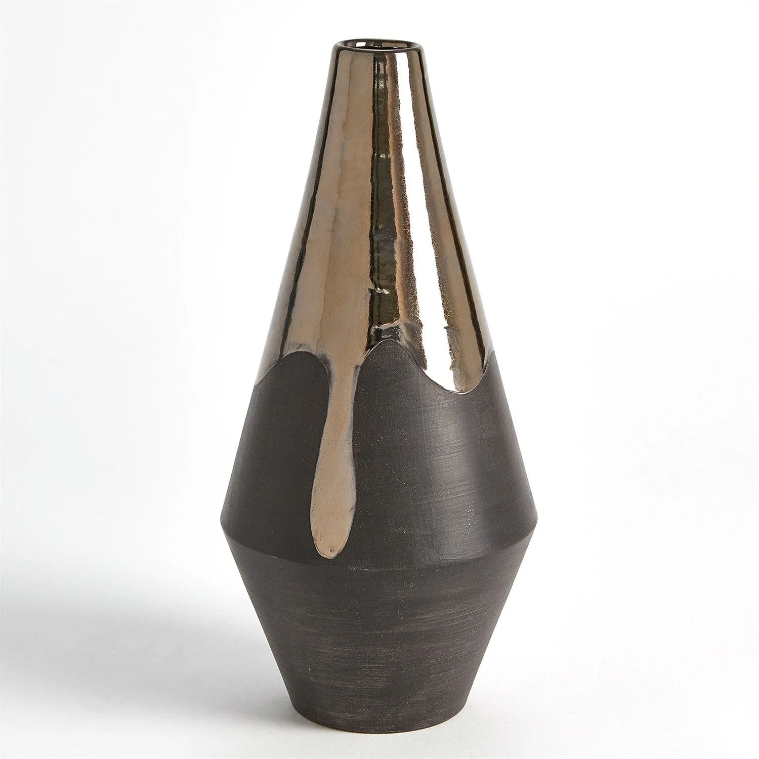 Global Views Gilded Dip Vase - Platinum Bottom - Image 4