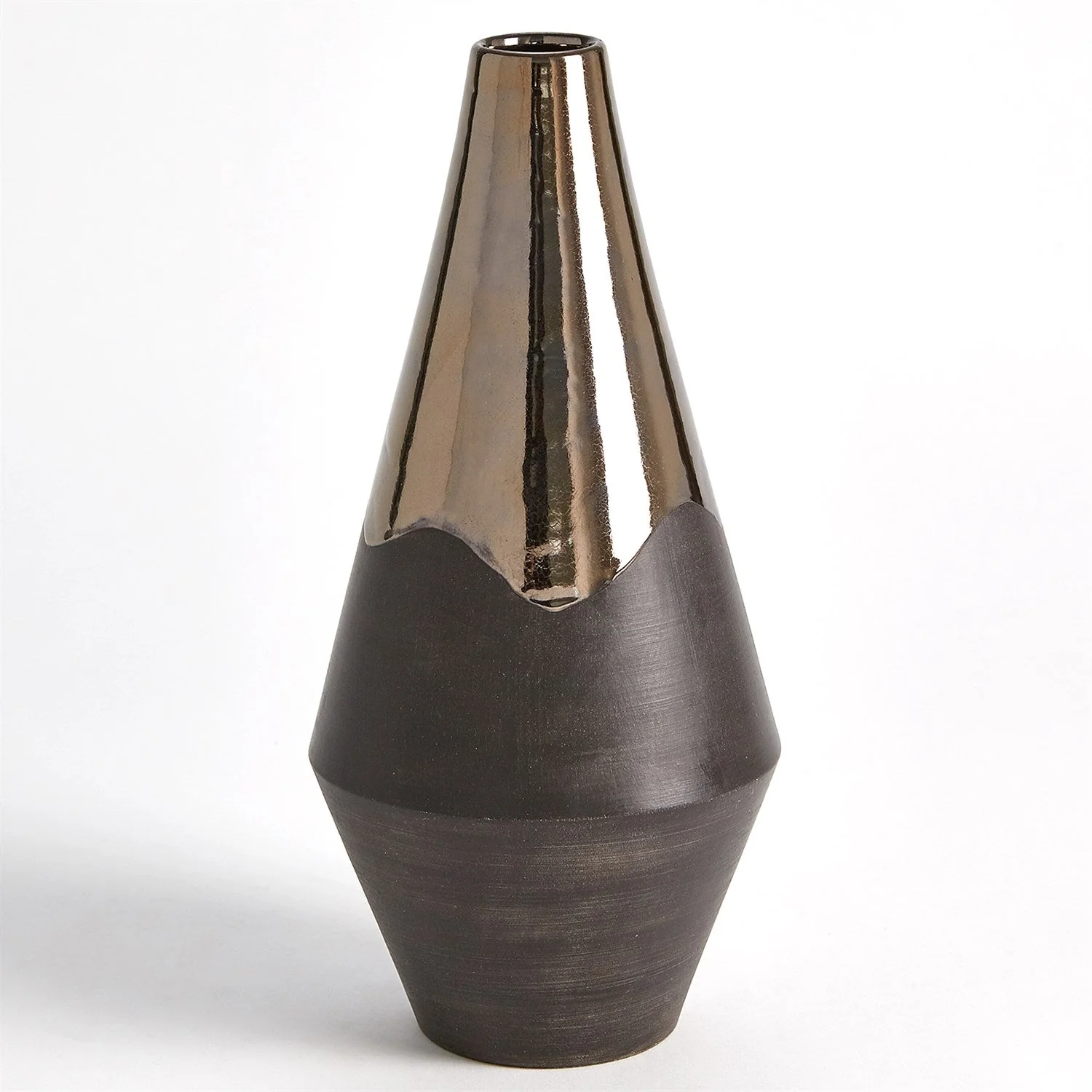 Global Views Gilded Dip Vase - Platinum Bottom - Image 5