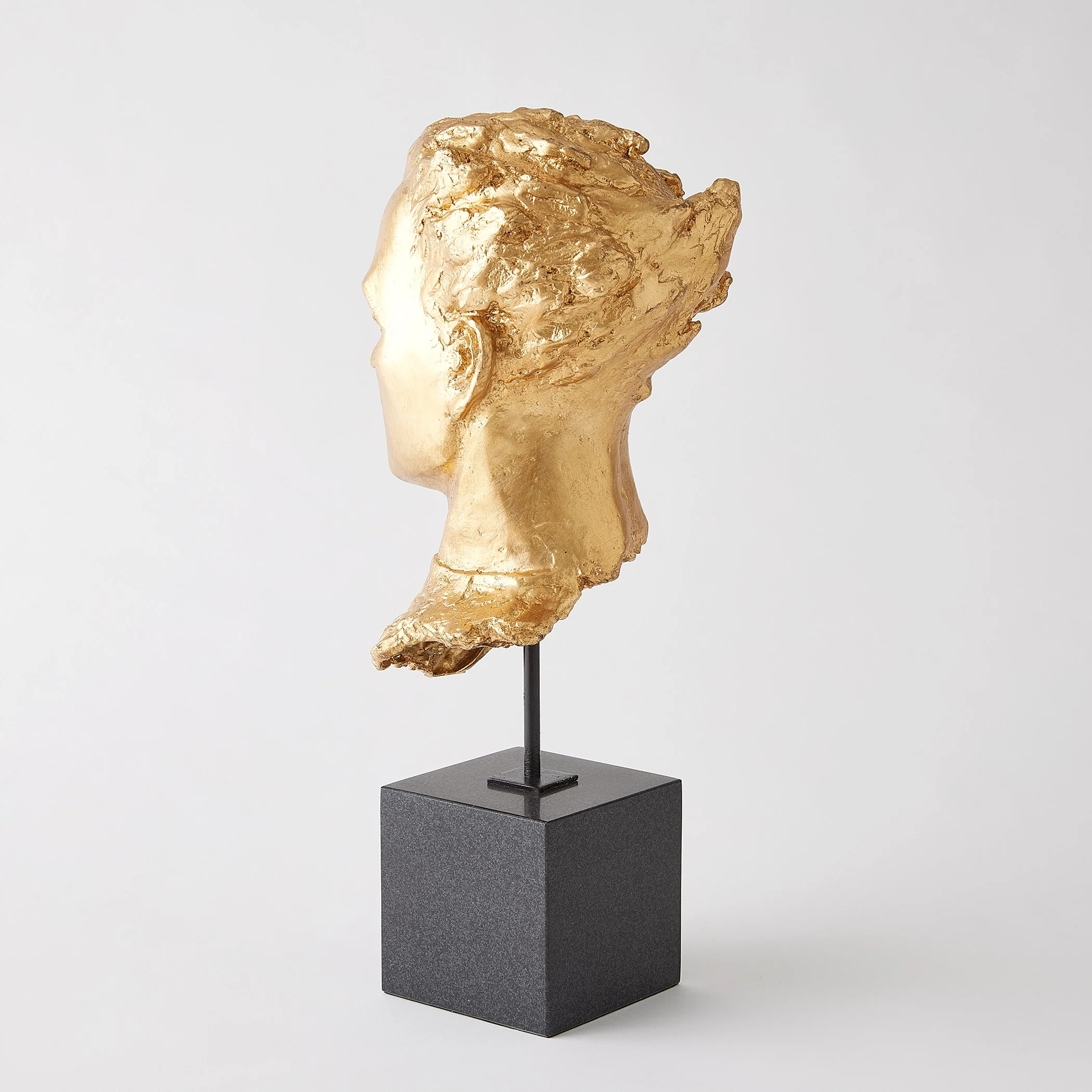 Global Views Gilded Portrait Sculpture Gold Leaf - Image 3