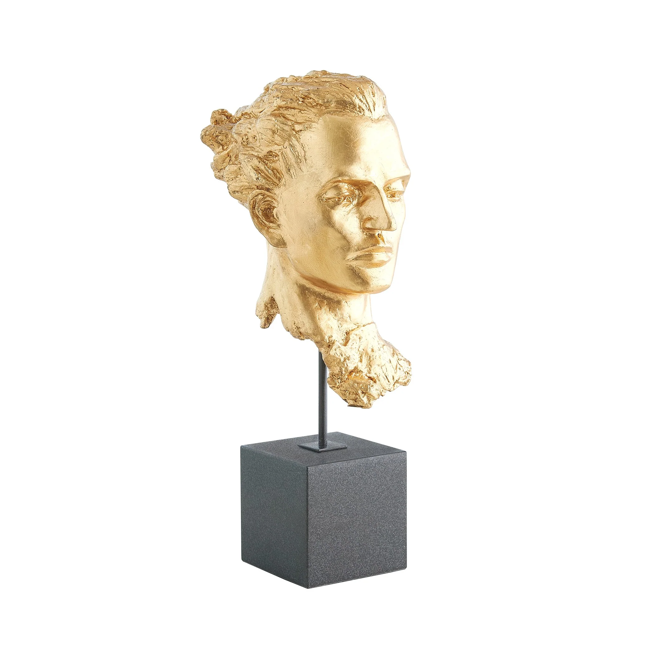 Global Views Gilded Portrait Sculpture Gold Leaf - Image 8