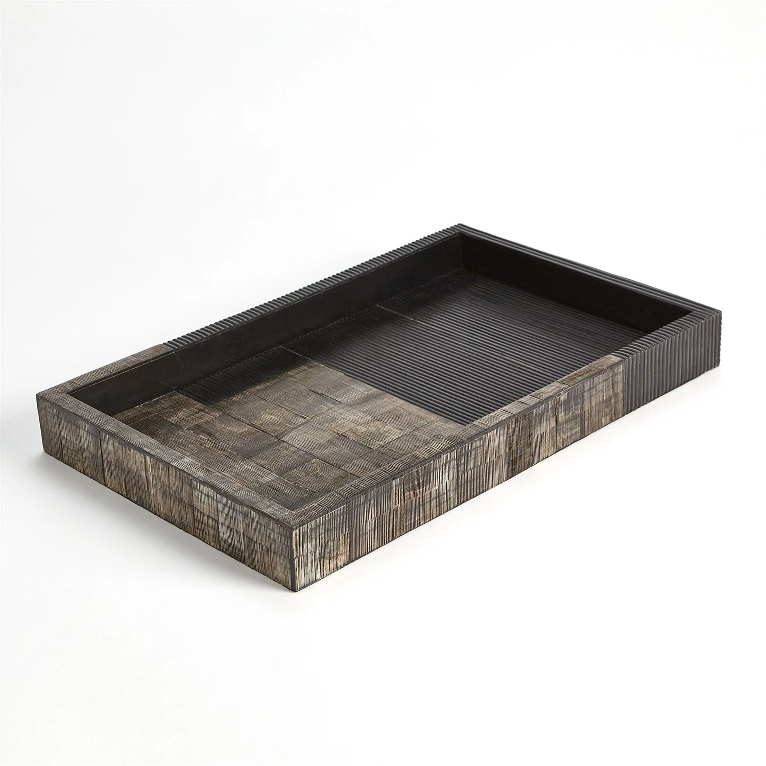 Global Views Gilles Ribbed Horn/Resin Tray - Image 2