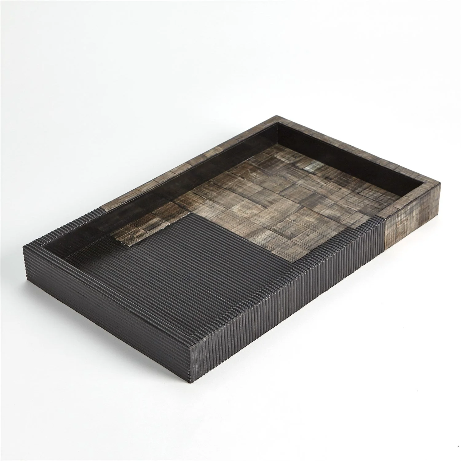 Global Views Gilles Ribbed Horn/Resin Tray - Image 3