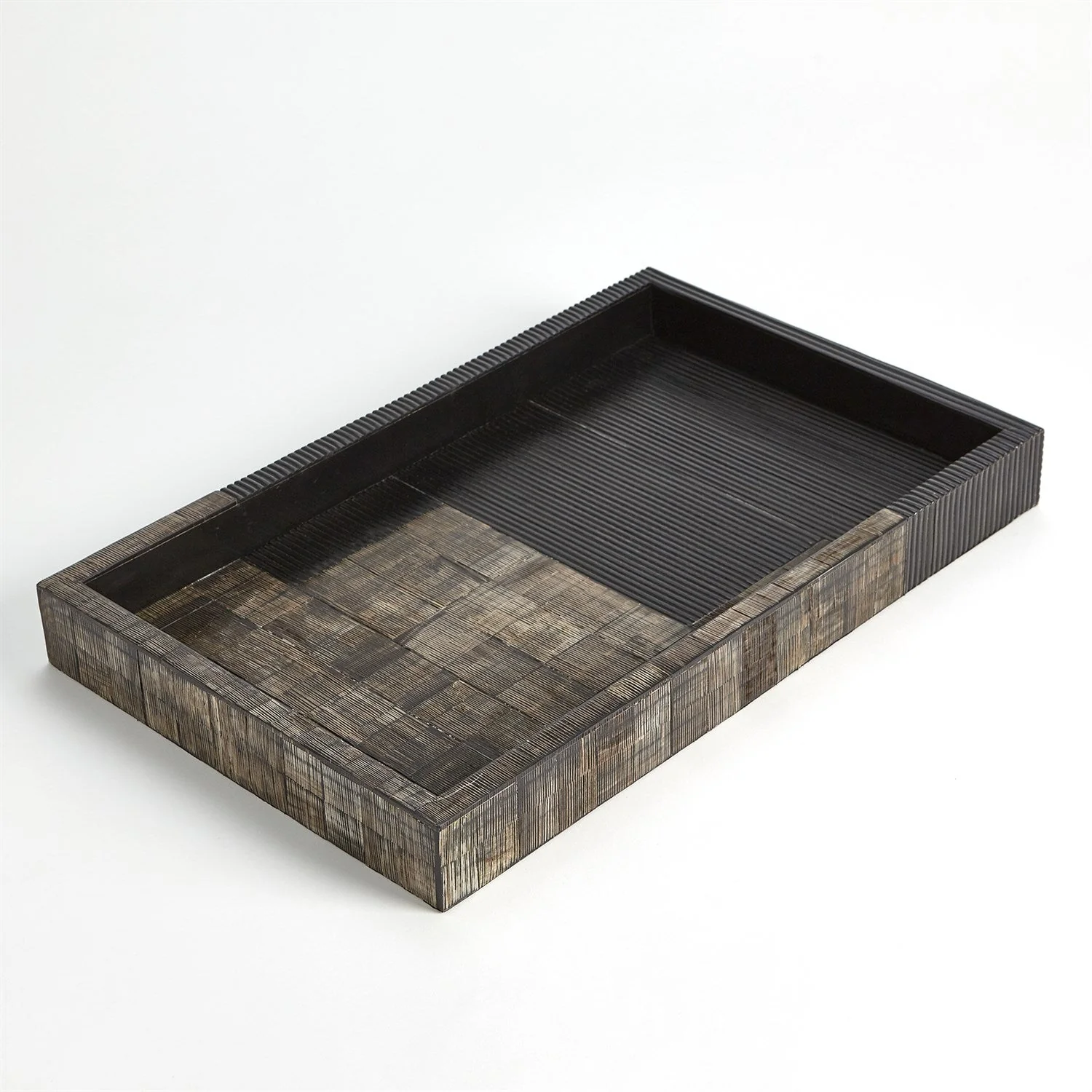Global Views Gilles Ribbed Horn/Resin Tray - Image 4