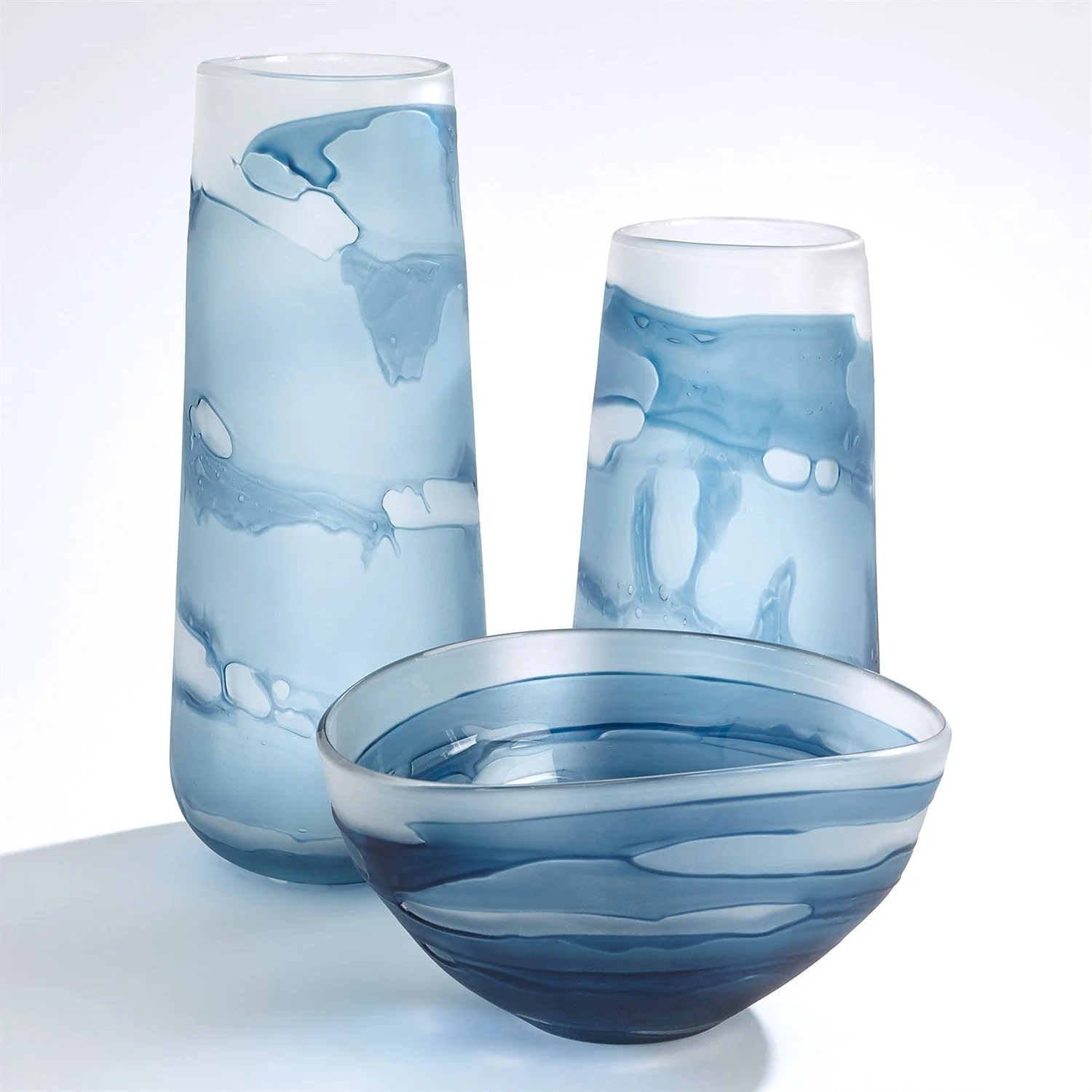 Global Views Glacier Vase & Bowl - Image 3