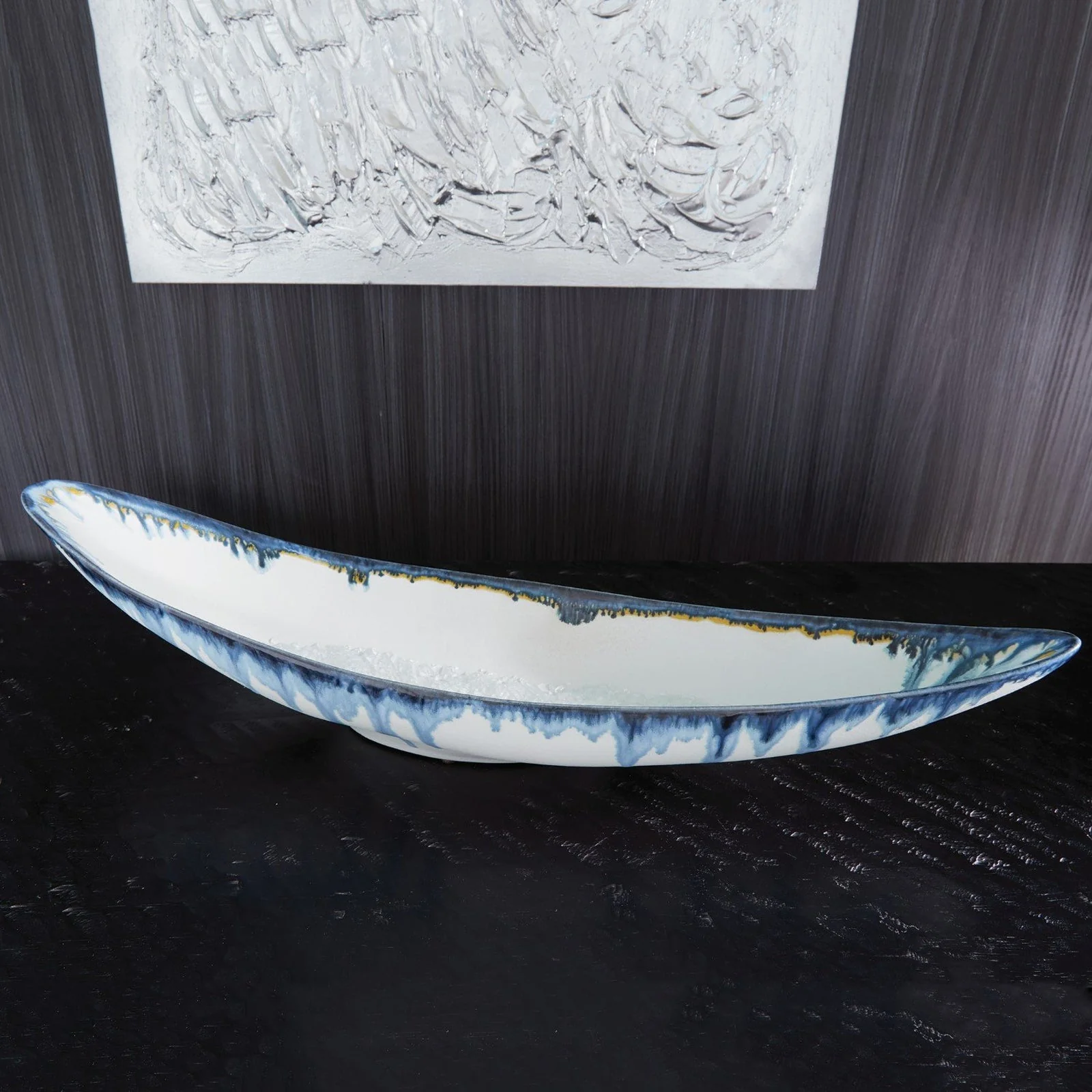 Global Views Glass Drip Canoe Bowl - Image 2