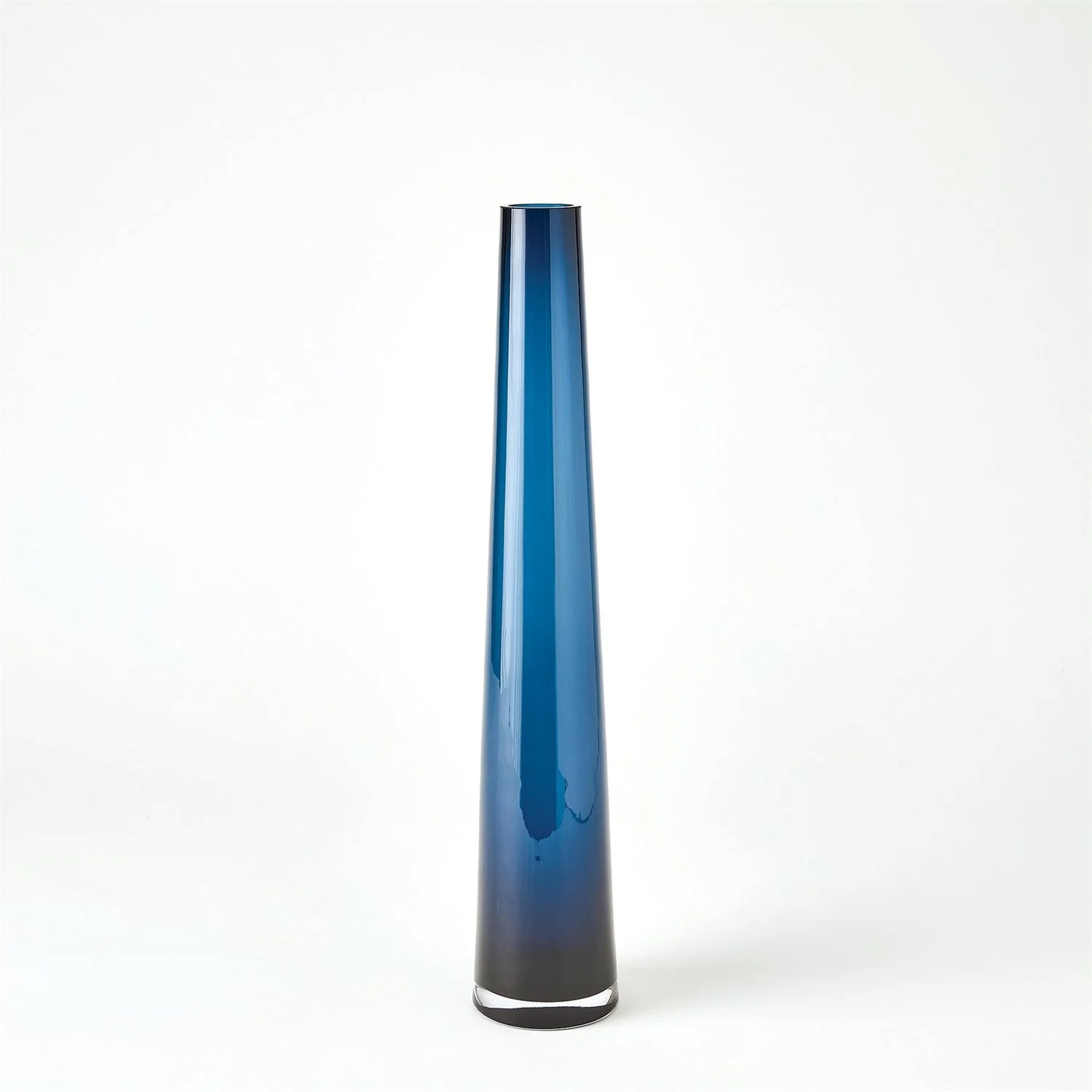 Global Views Glass Tower Vase - Blue - Image 2
