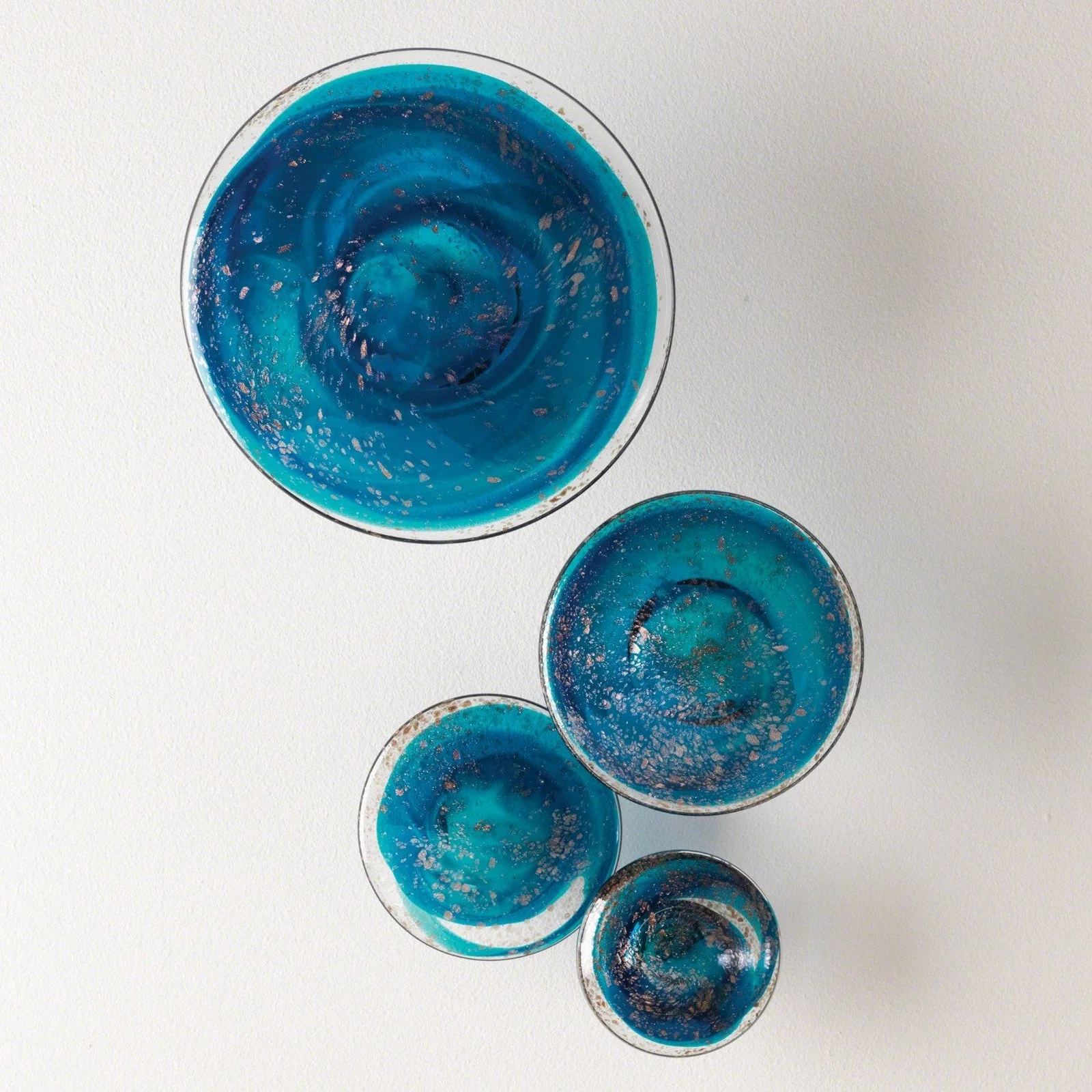 Global Views Glass Wall Mushrooms (Set of 4) - Image 2