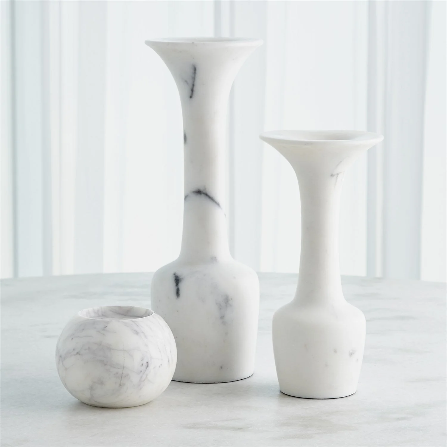 Global Views Globe Candle Holder - White - Image 5