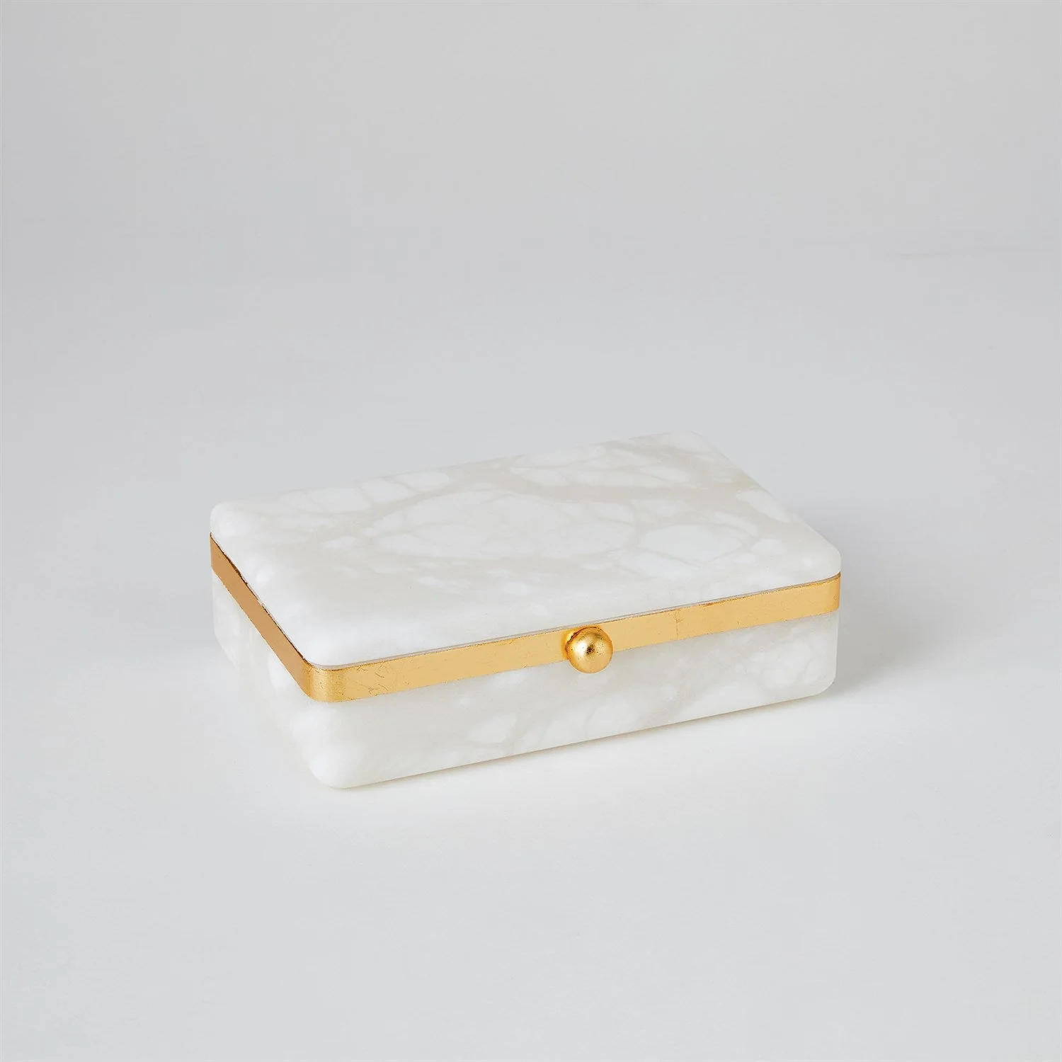 Global Views Gold Band Swivel Alabaster Box - Image 3