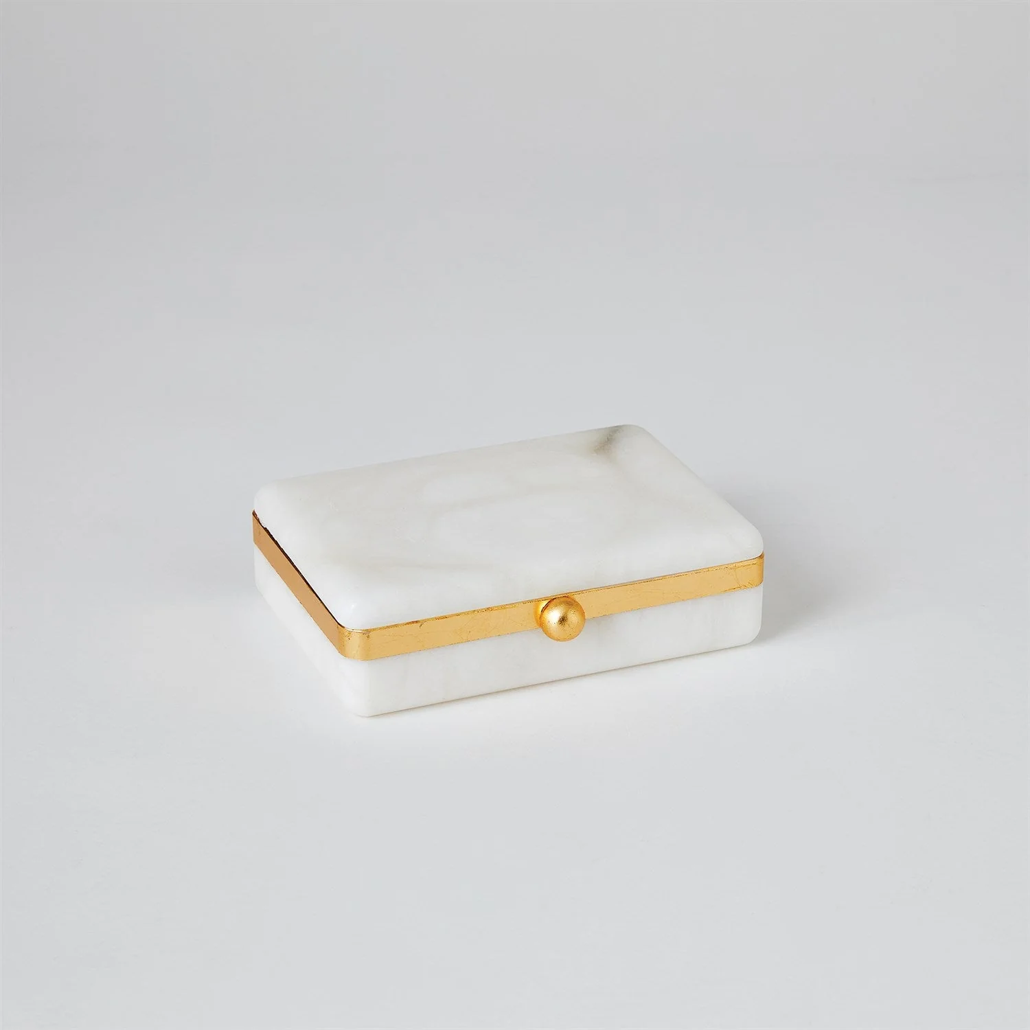 Global Views Gold Band Swivel Alabaster Box - Image 4