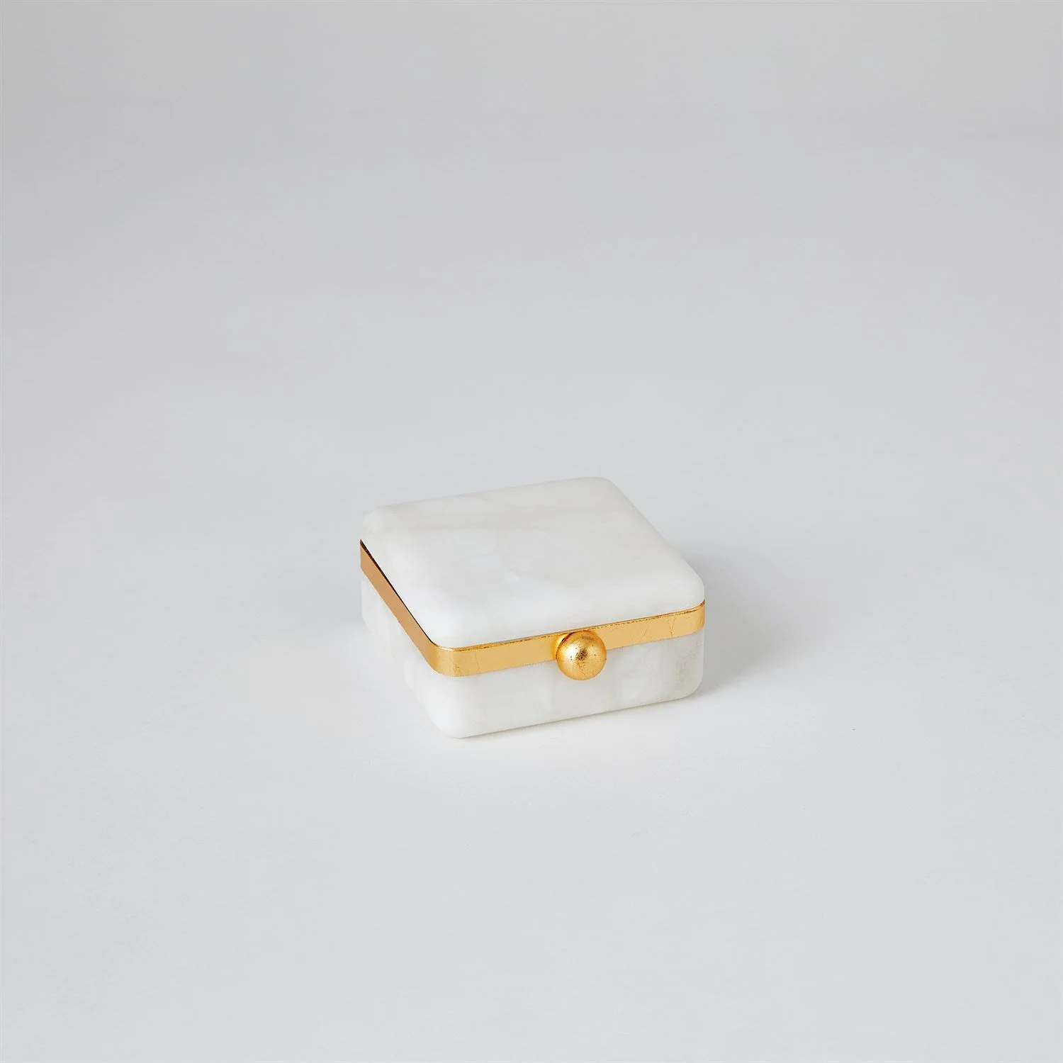 Global Views Gold Band Swivel Alabaster Box - Image 5