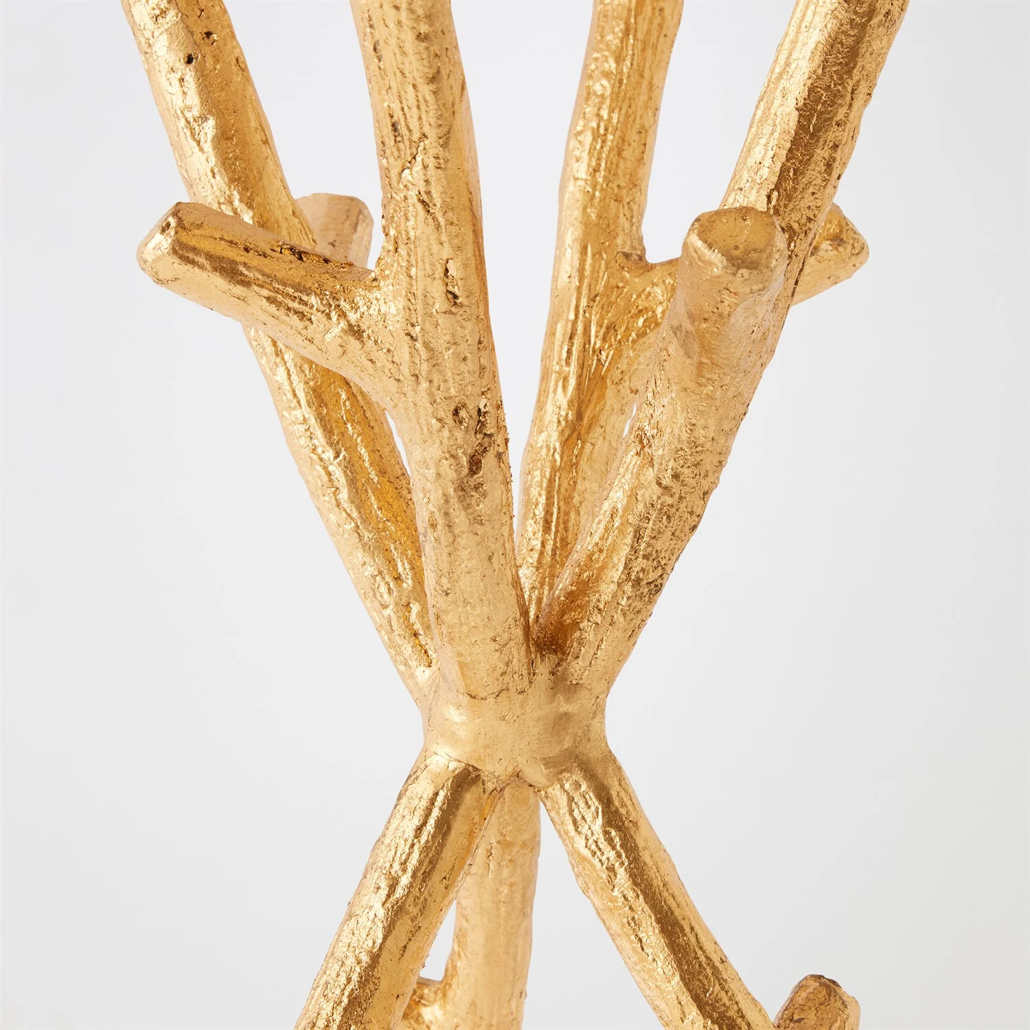 Global Views Gold Leaf Coral Tripod Table - Image 3