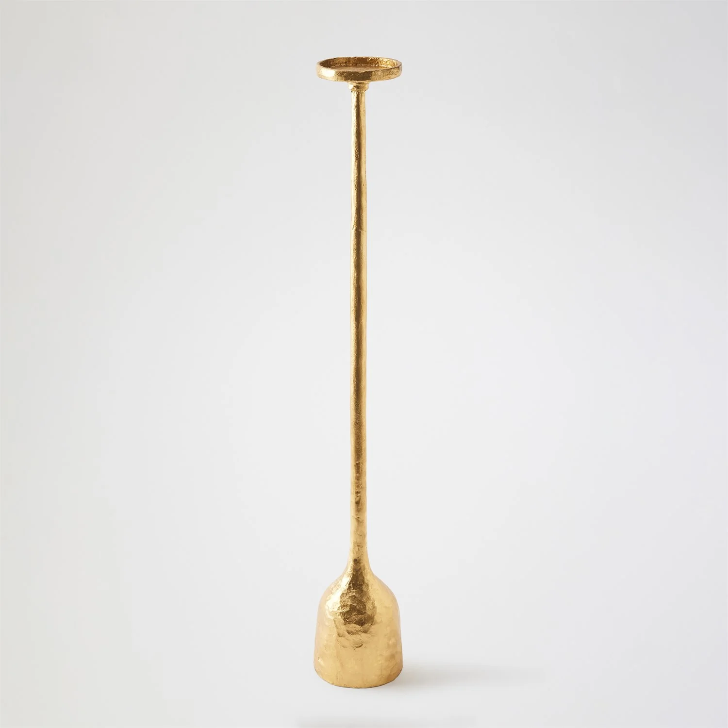 Global Views Gold Leaf Forged Pillar Candle Holder - Image 7