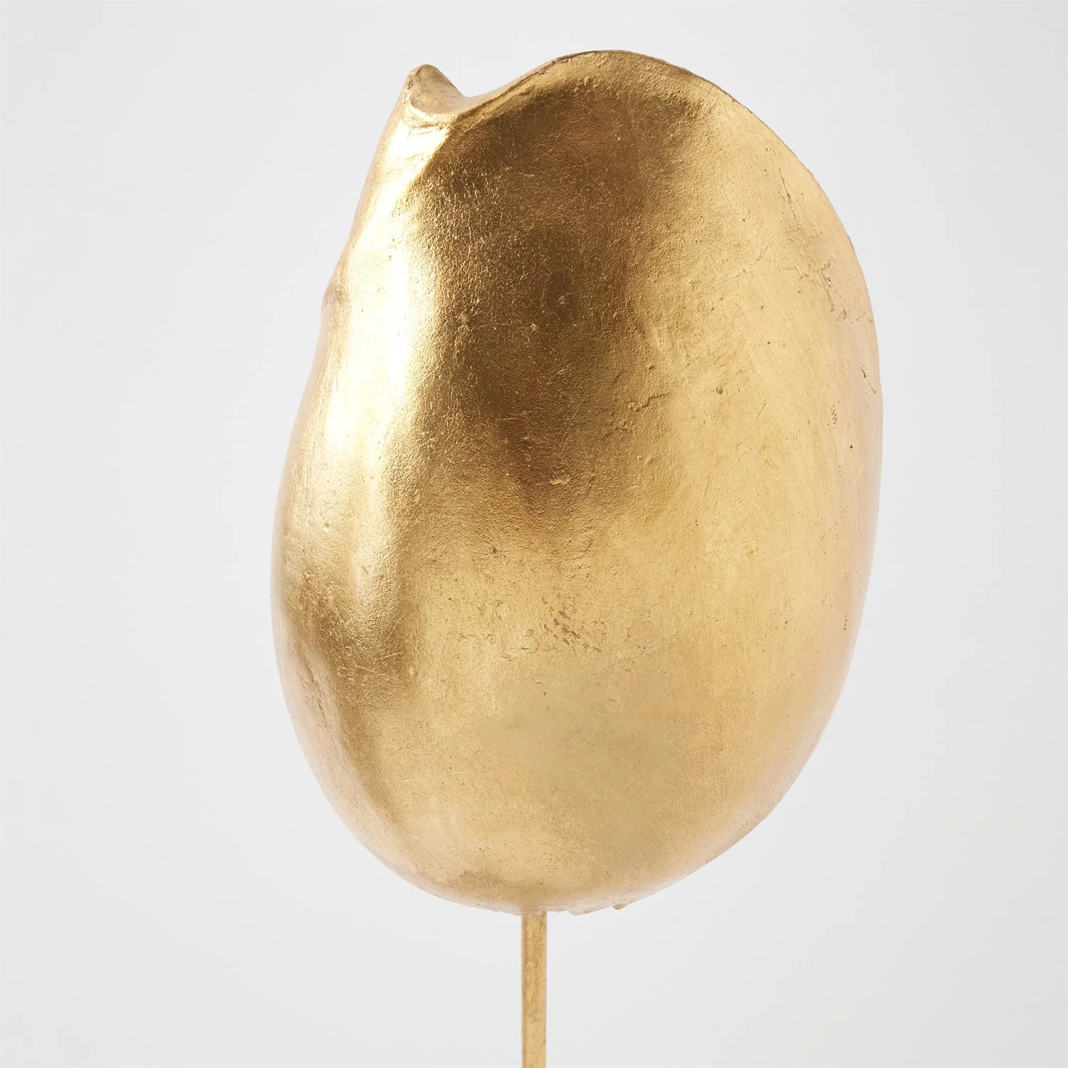 Global Views Gold Leaf Shells on Marble Miter - Image 2