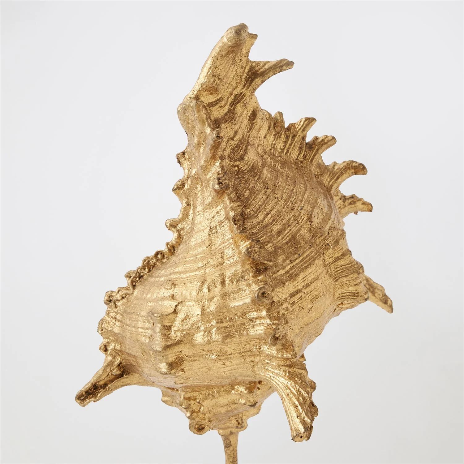 Global Views Gold Leaf Shells on Marble Miter - Image 5