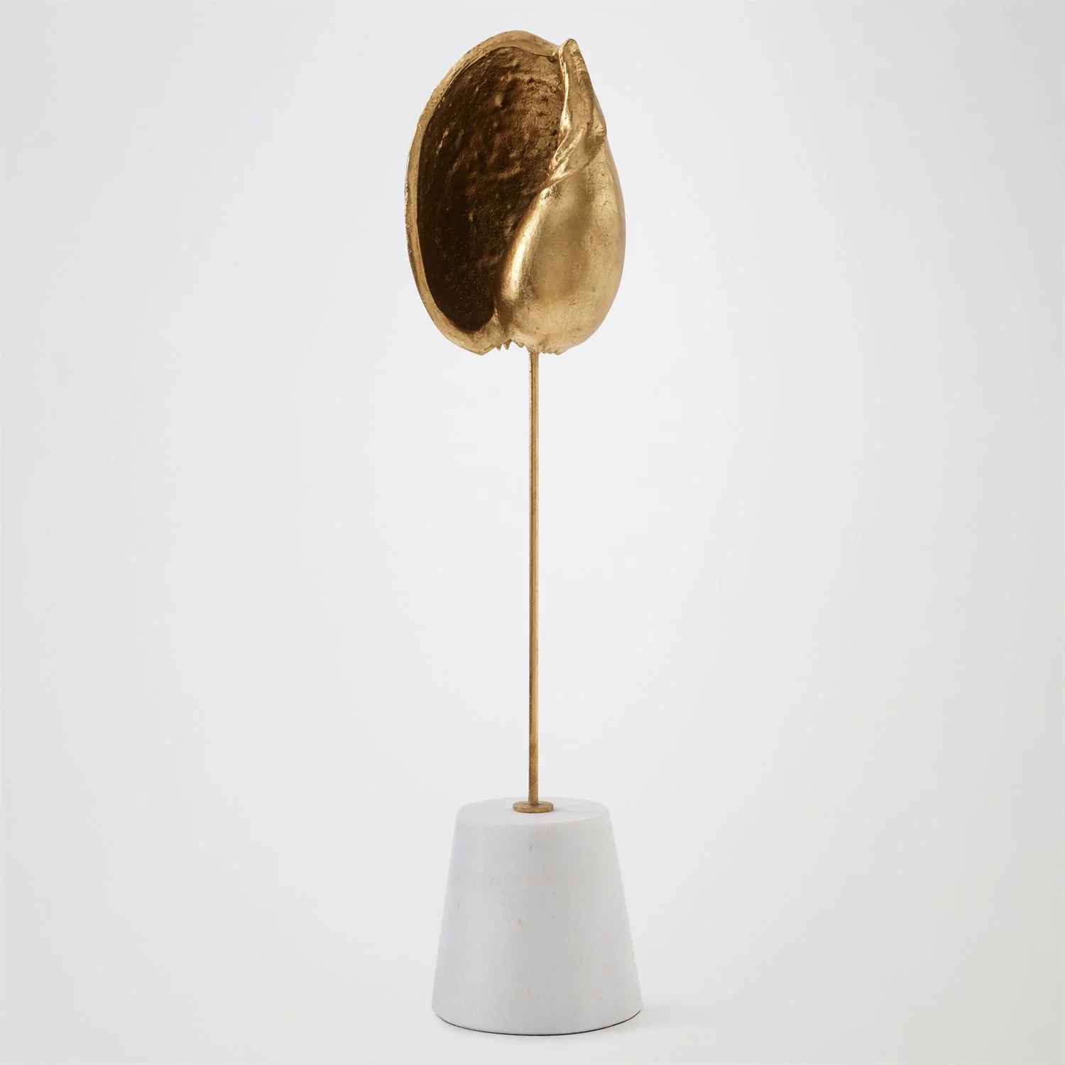 Global Views Gold Leaf Shells on Marble Miter - Image 7