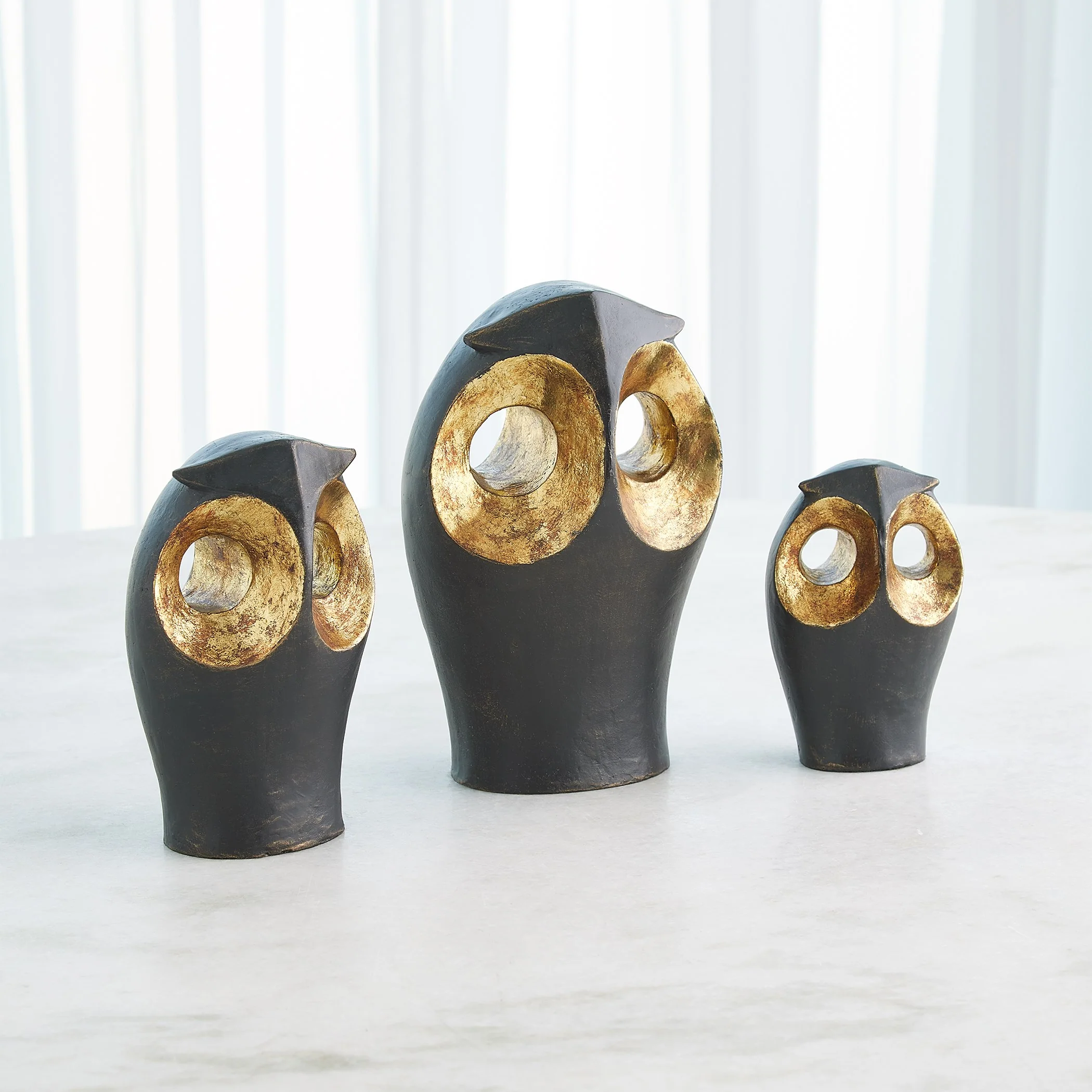 Global Views Gold Leafed Owl - Image 6