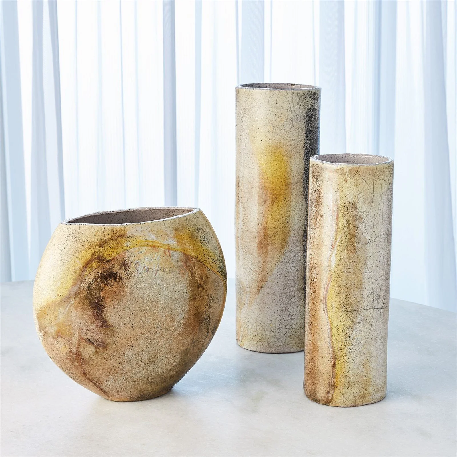 Global Views Golden Raku Vase - Image 6