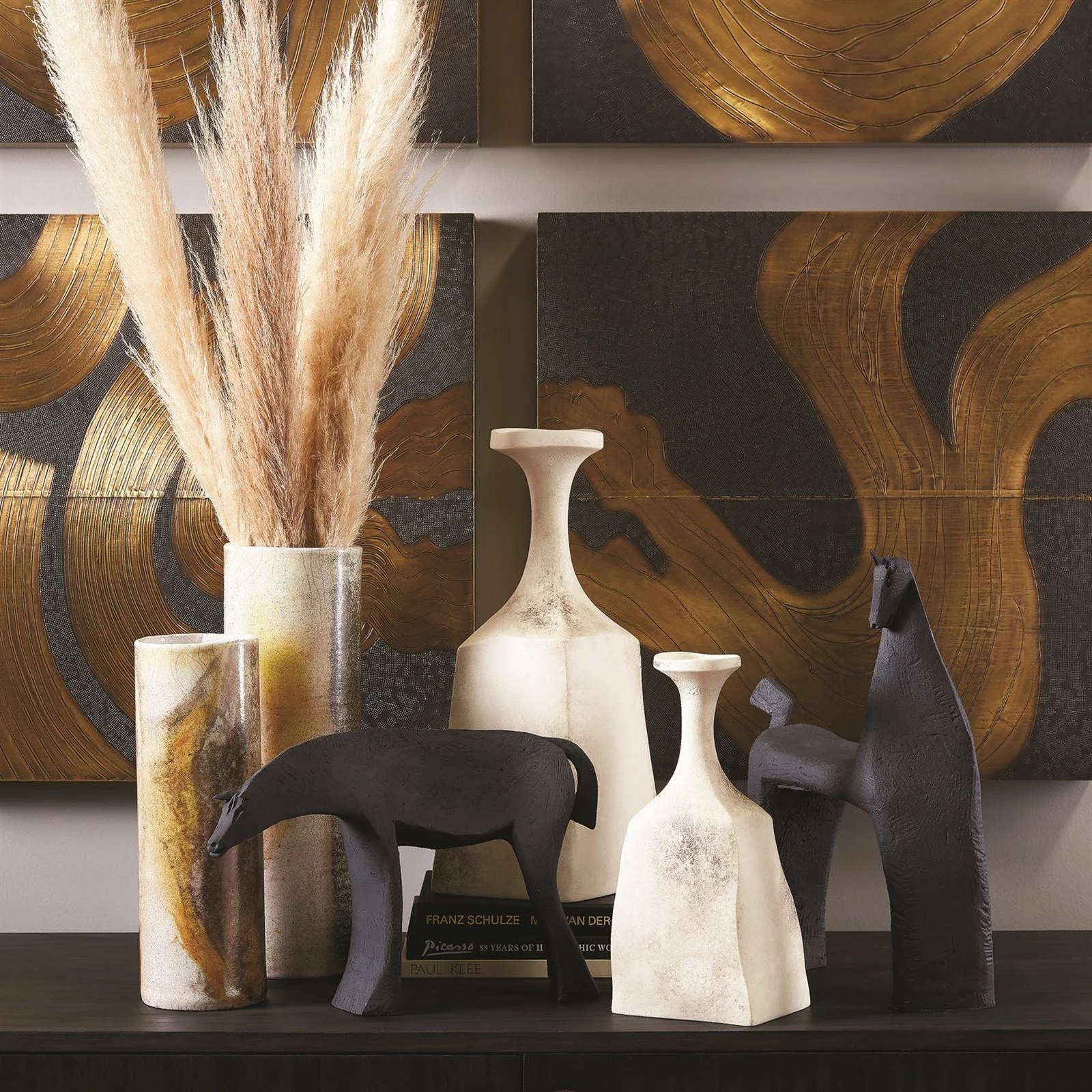Global Views Golden Raku Vase - Image 9
