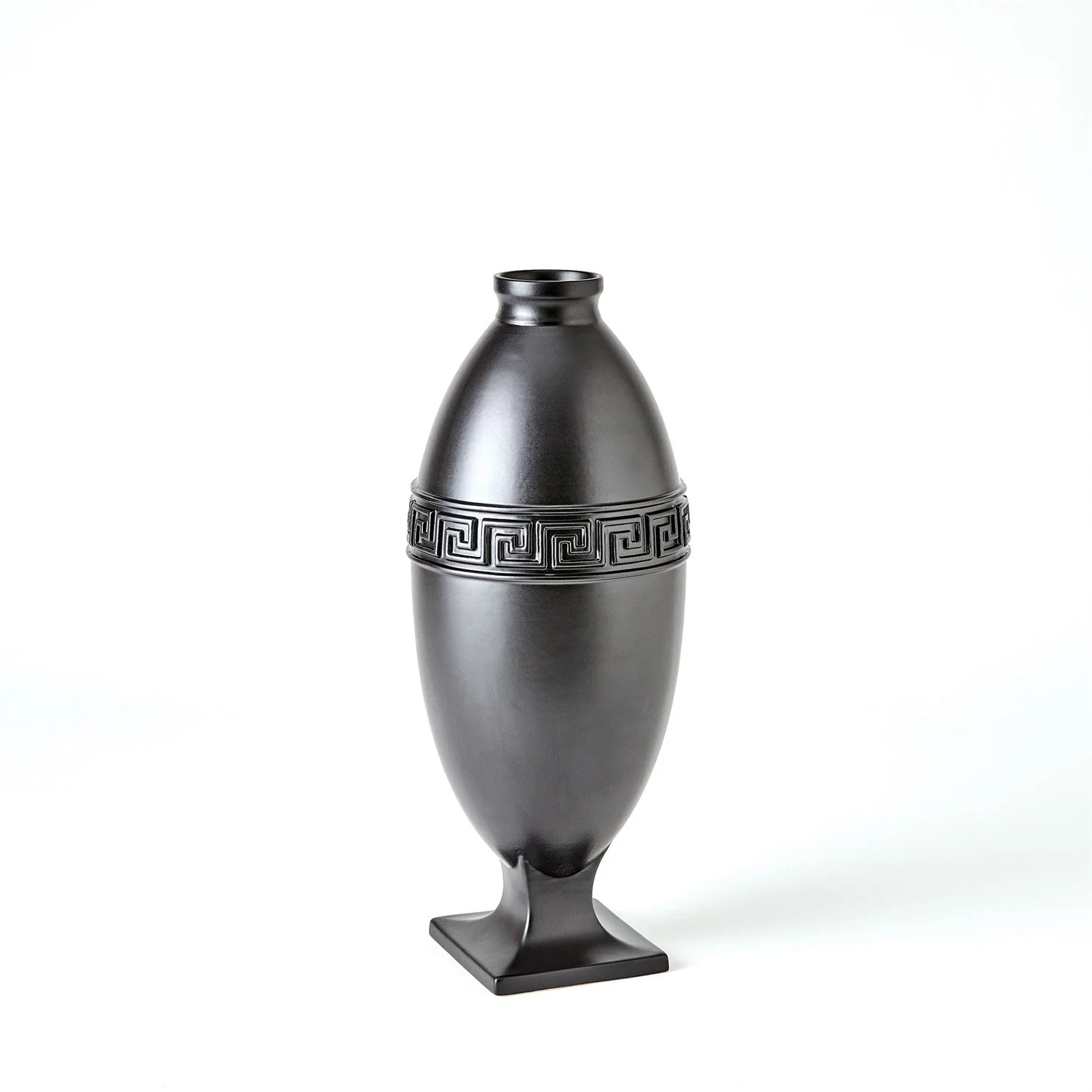 Global Views Black Greek Key Vase & Bowl Clearance - Image 8