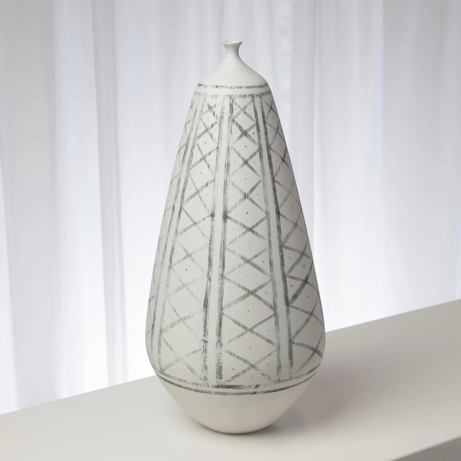 Global Views Grenz Vase-Hand Painted - Image 3