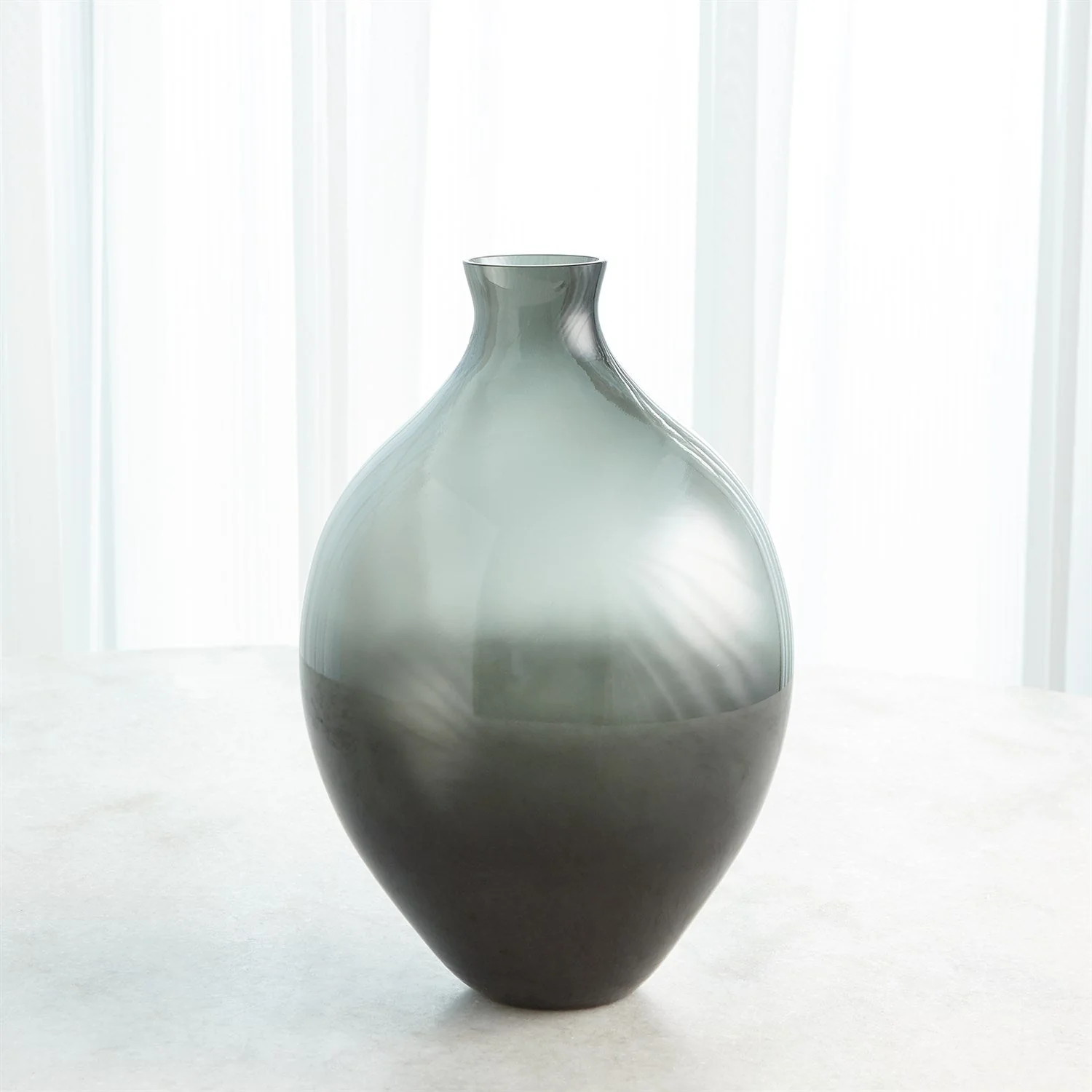 Global Views Grey Amphora Glass Vase Clearance - Image 3