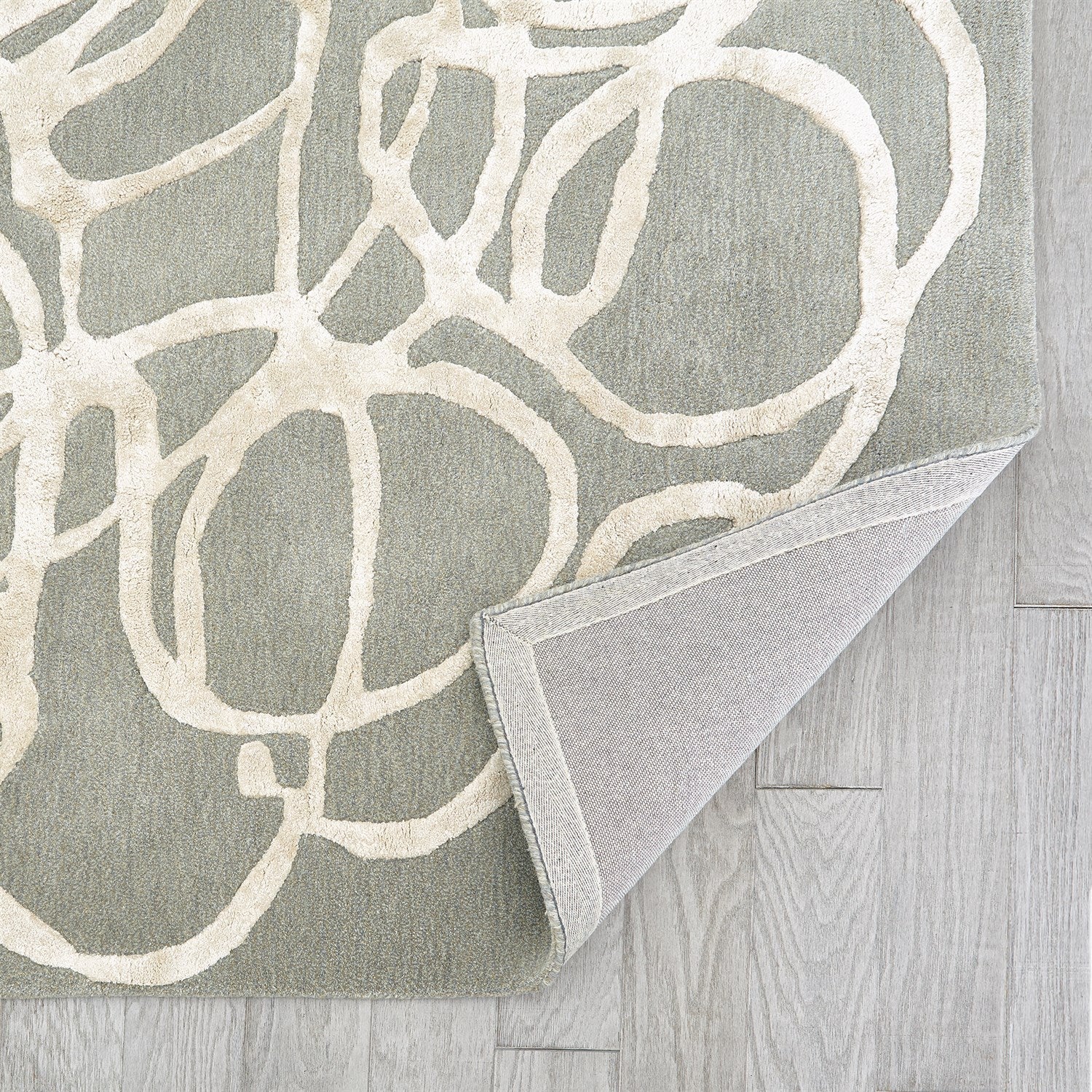 Global Views Grey Ivory Scribble Rug Clearance - Image 7