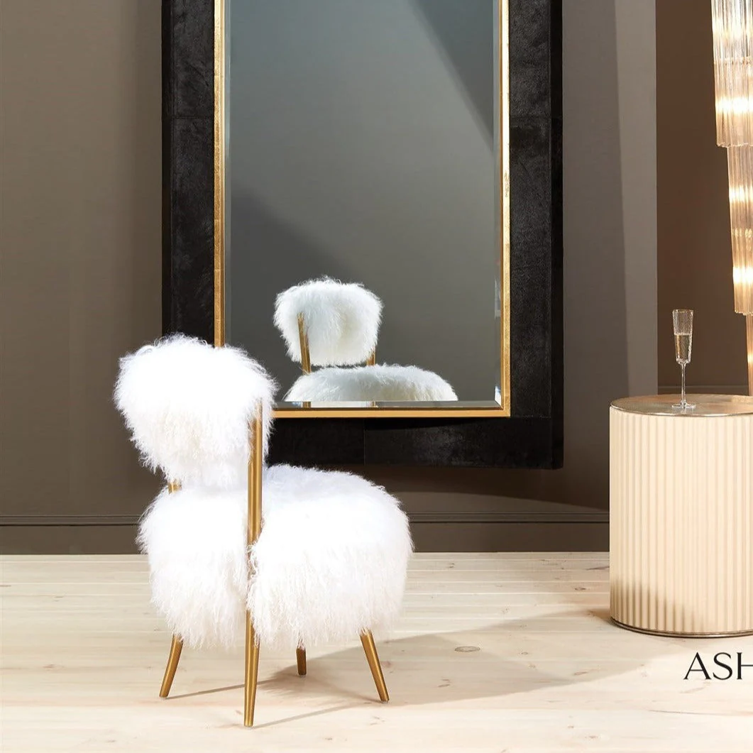 Global Views Hailey Chair-Mongolian Lamb by Ashley Childers - Image 2