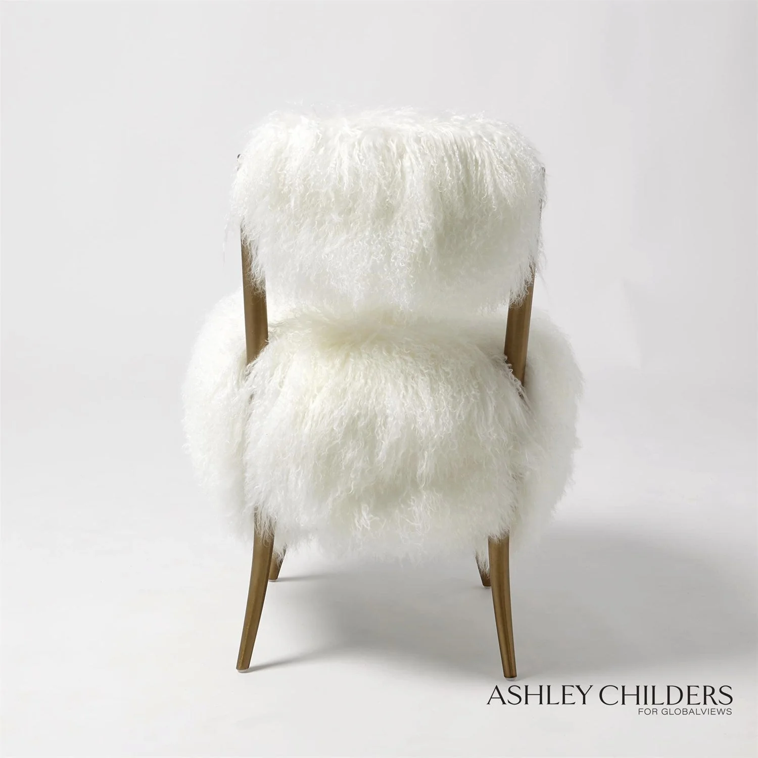 Global Views Hailey Chair-Mongolian Lamb by Ashley Childers - Image 9