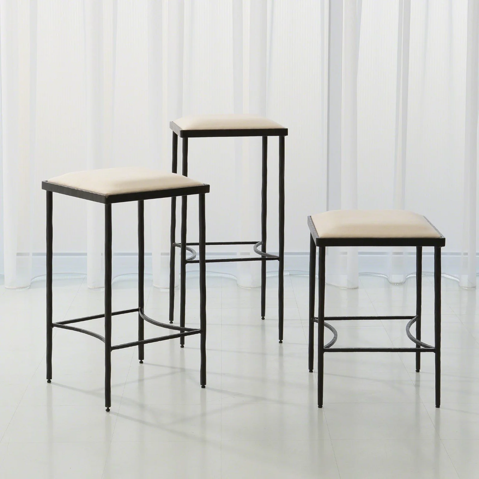 Global Views Hammered Bar Stool - Image 2