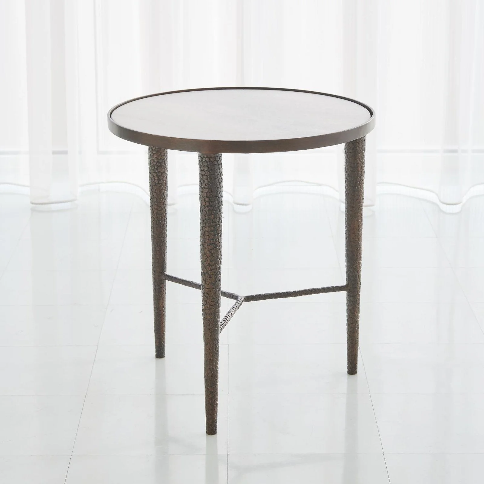 Global Views Hammered End Table - Image 2