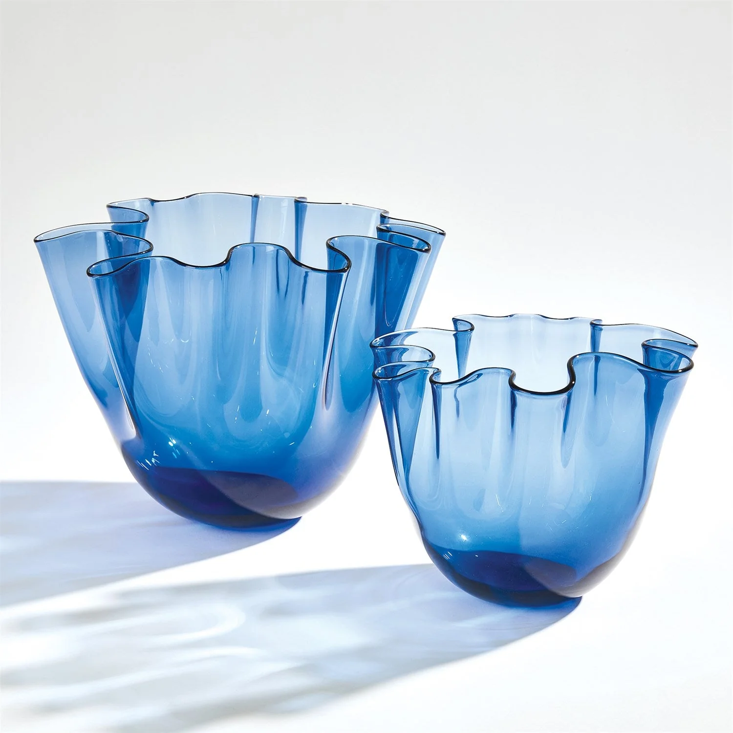 Global Views Handkerchief Vase - Blue - Image 2