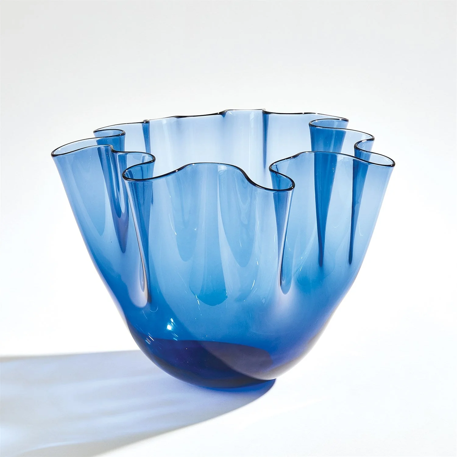 Global Views Handkerchief Vase - Blue - Image 3