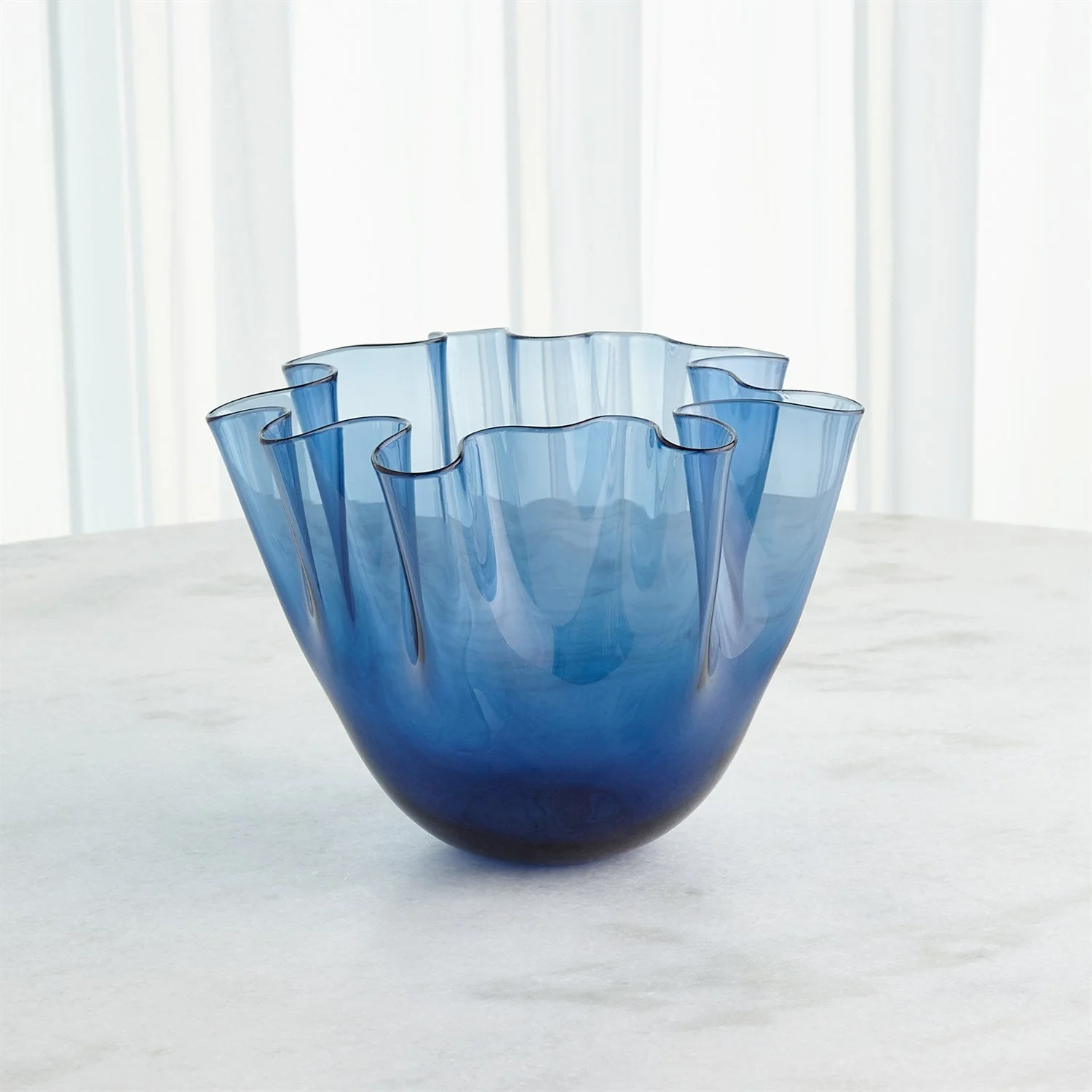 Global Views Handkerchief Vase - Blue - Image 4