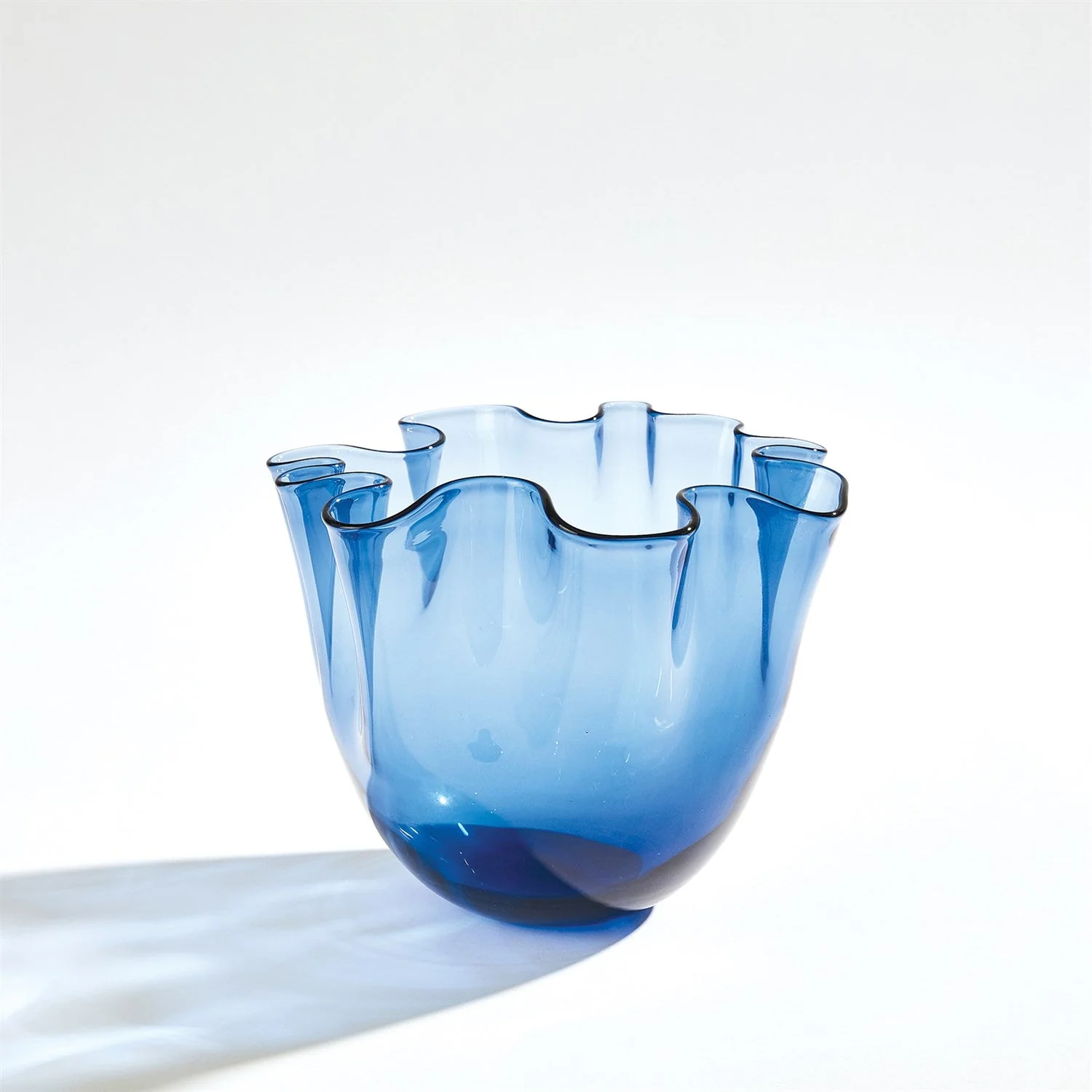 Global Views Handkerchief Vase - Blue - Image 5