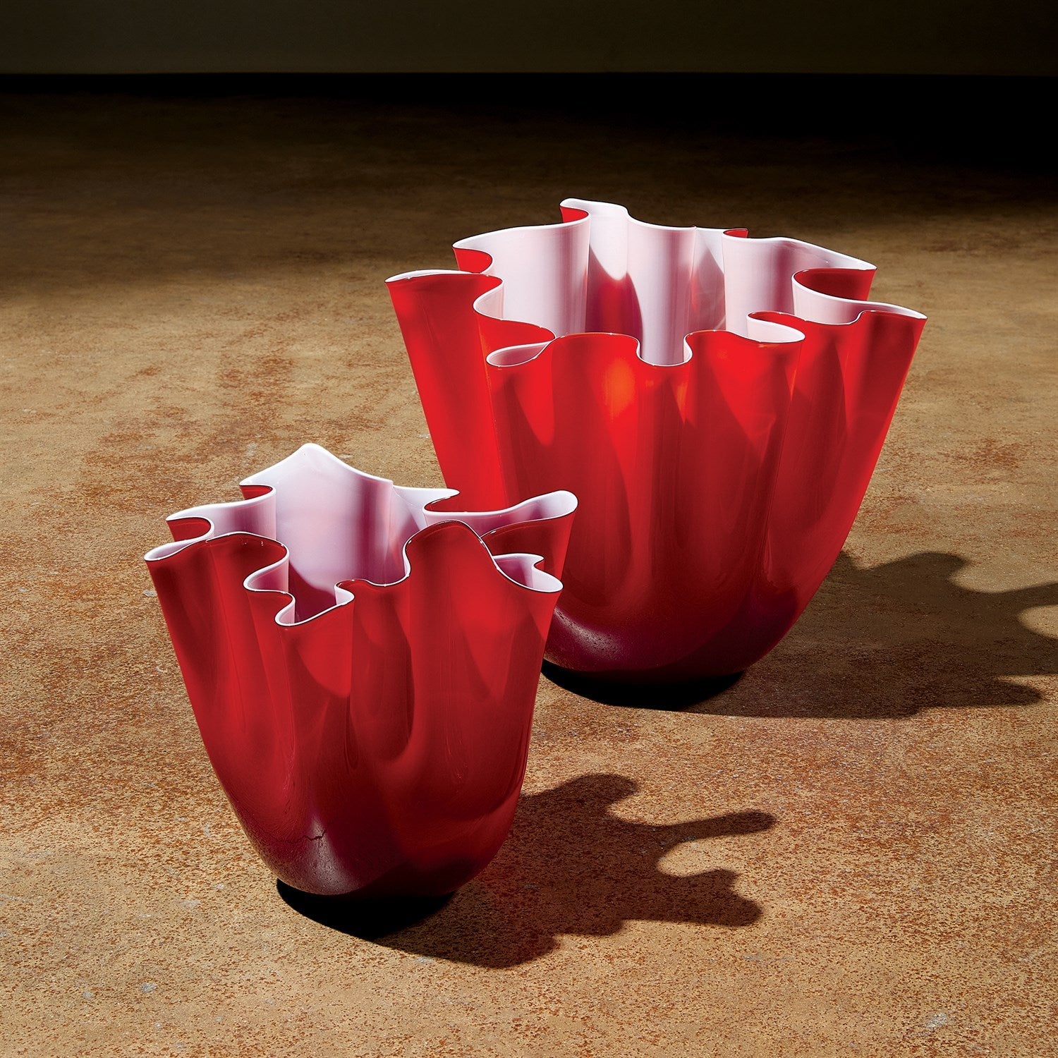Global Views Handkerchief Vase - Deep Red - Image 2