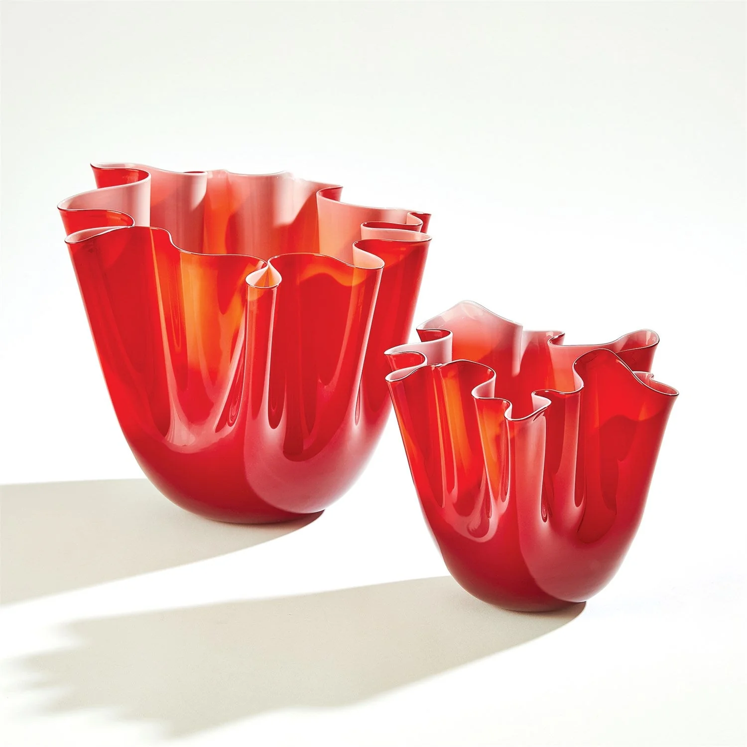 Global Views Handkerchief Vase - Deep Red - Image 3