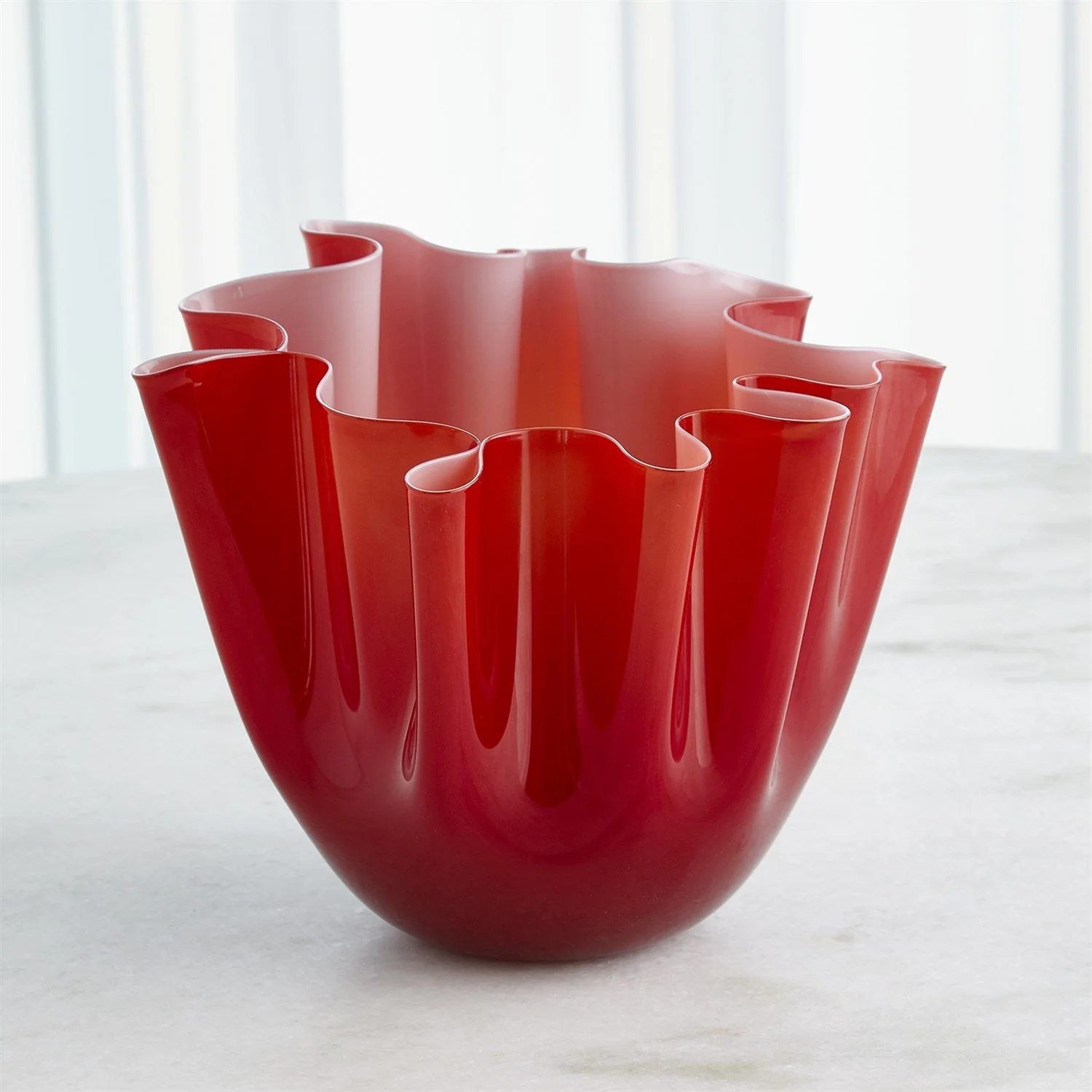 Global Views Handkerchief Vase - Deep Red - Image 4