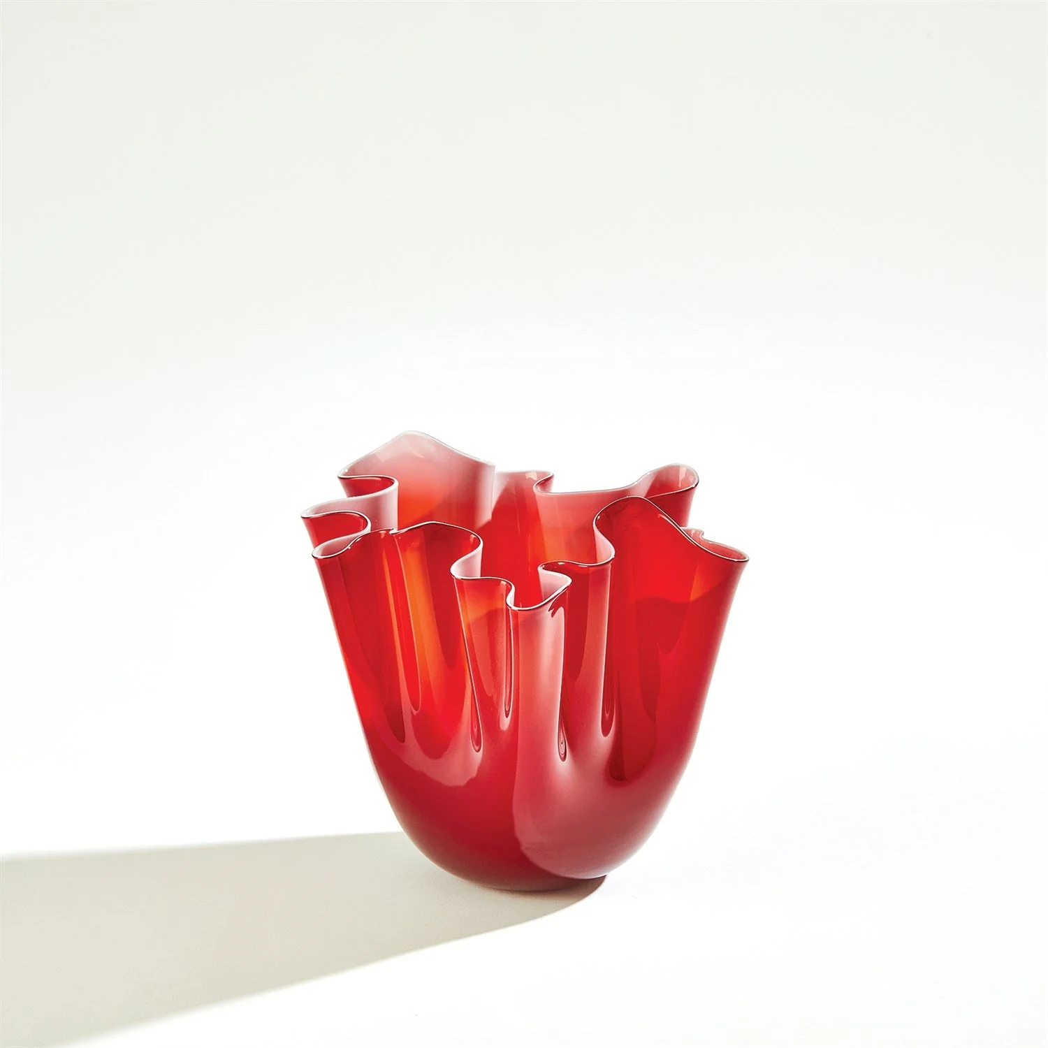 Global Views Handkerchief Vase - Deep Red - Image 7
