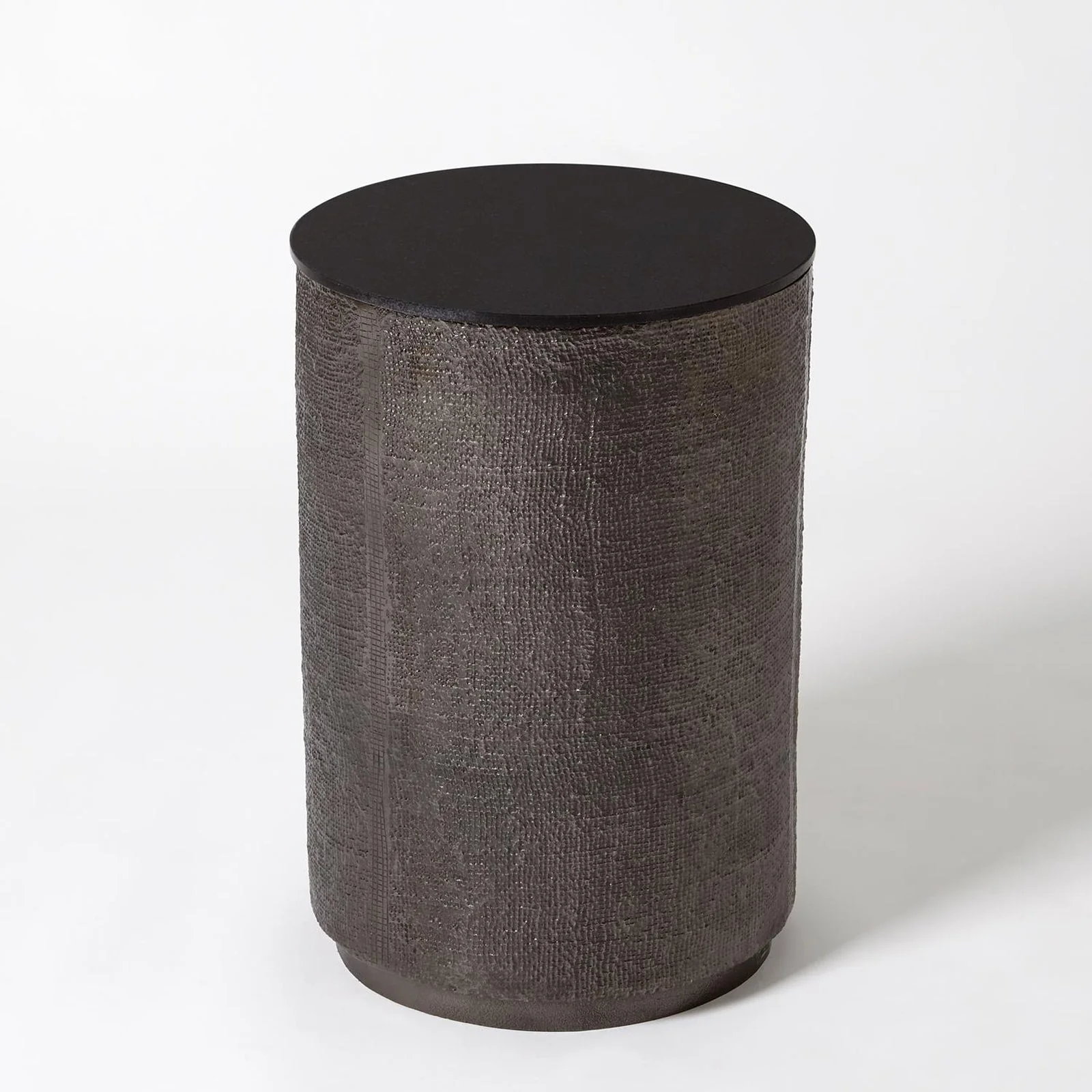 Global Views Hemp Etched Barrel Table - Image 3