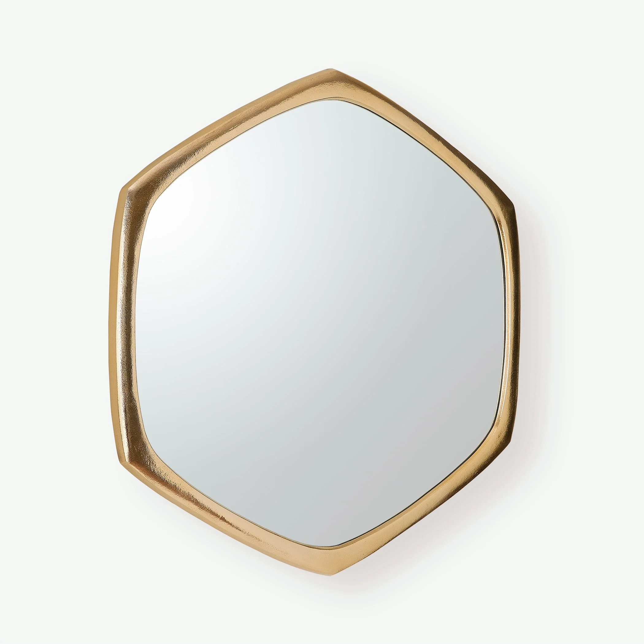 Global Views Hexagon Mirror-Gold - Image 2