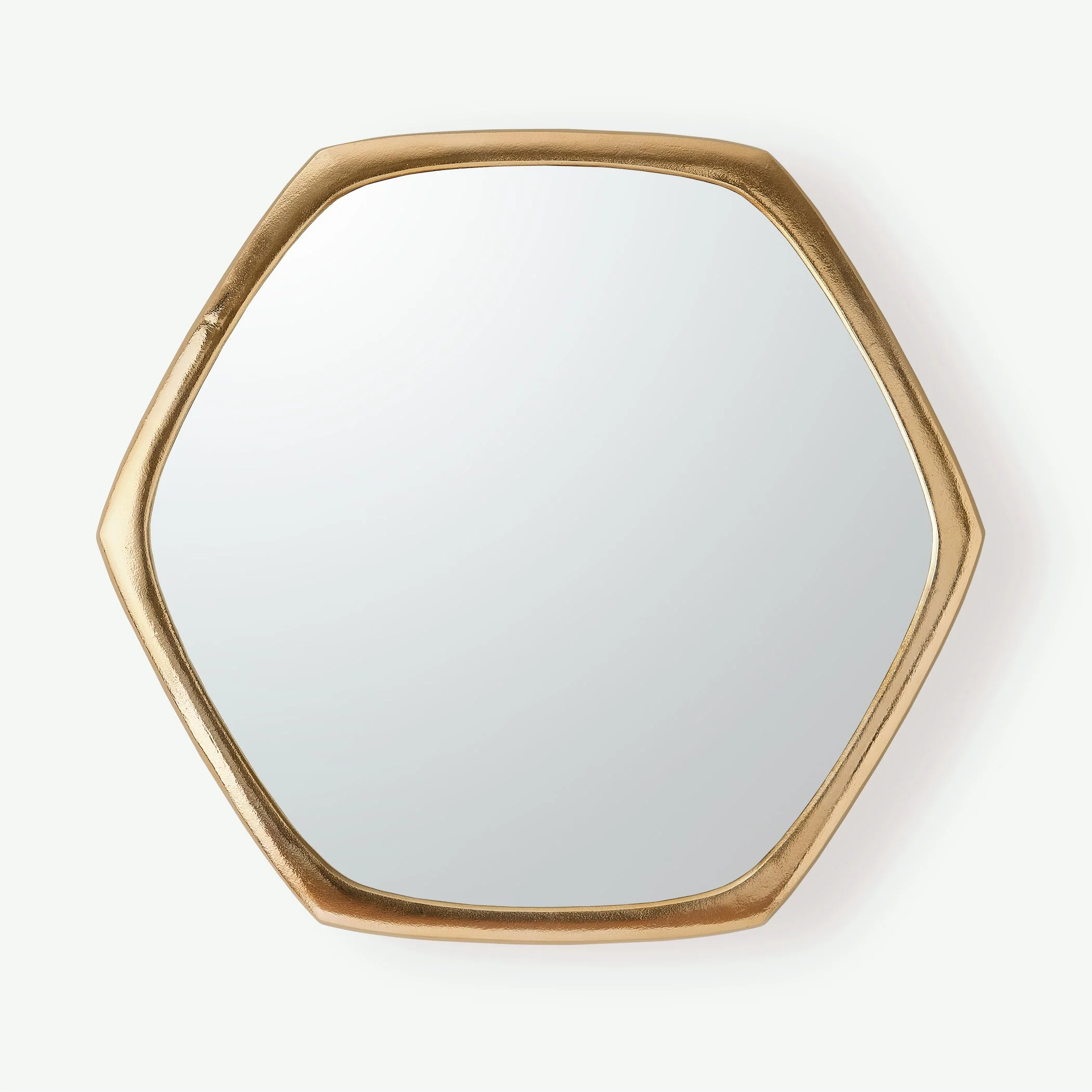 Global Views Hexagon Mirror-Gold - Image 3