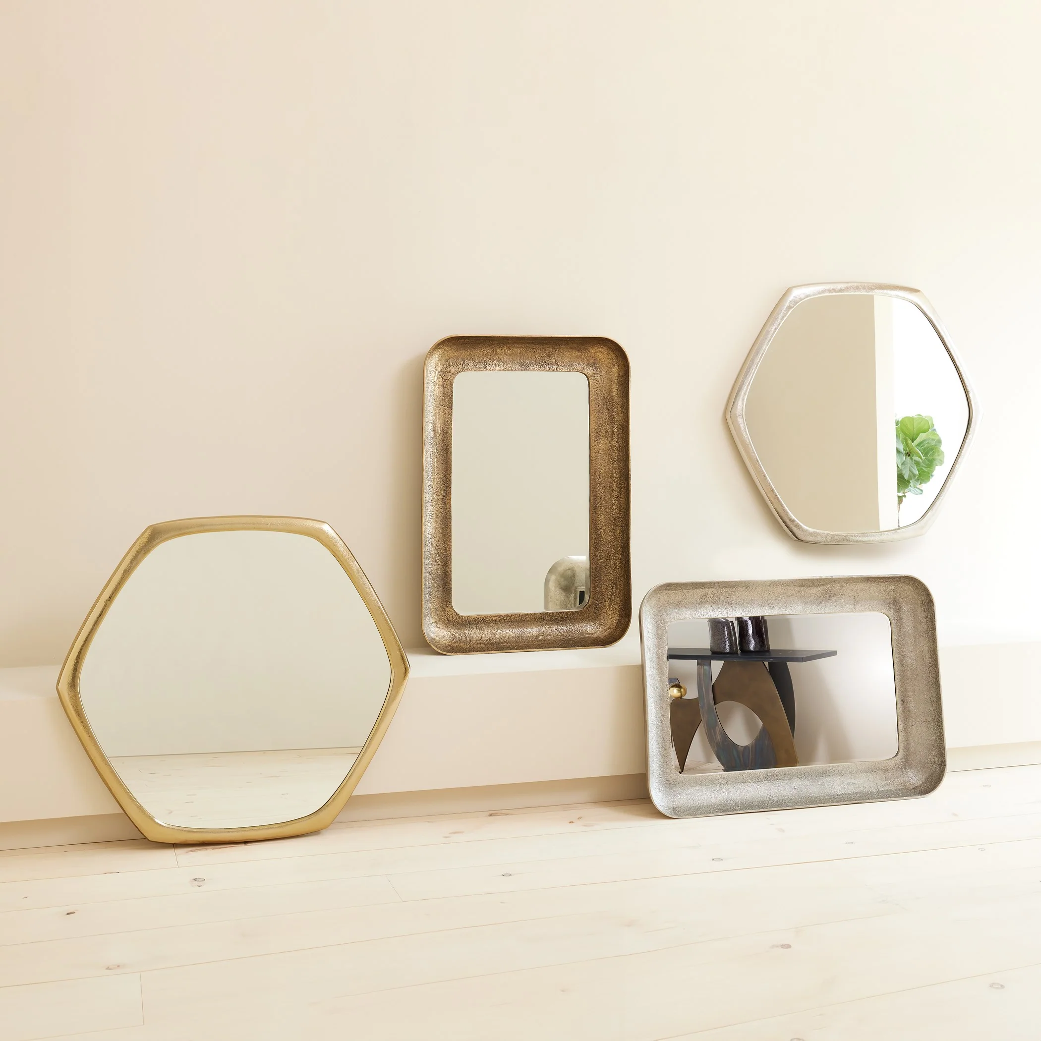 Global Views Hexagon Mirror Nickel - Image 7