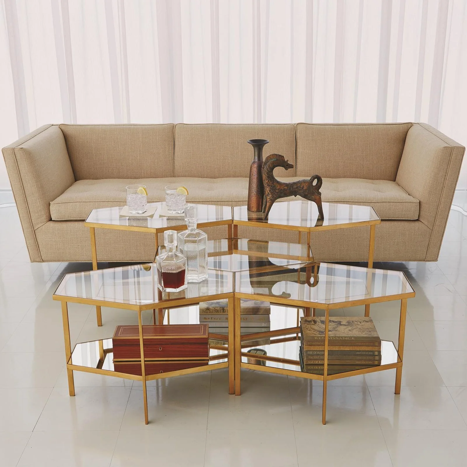 Global Views Hexagon Table - Image 7