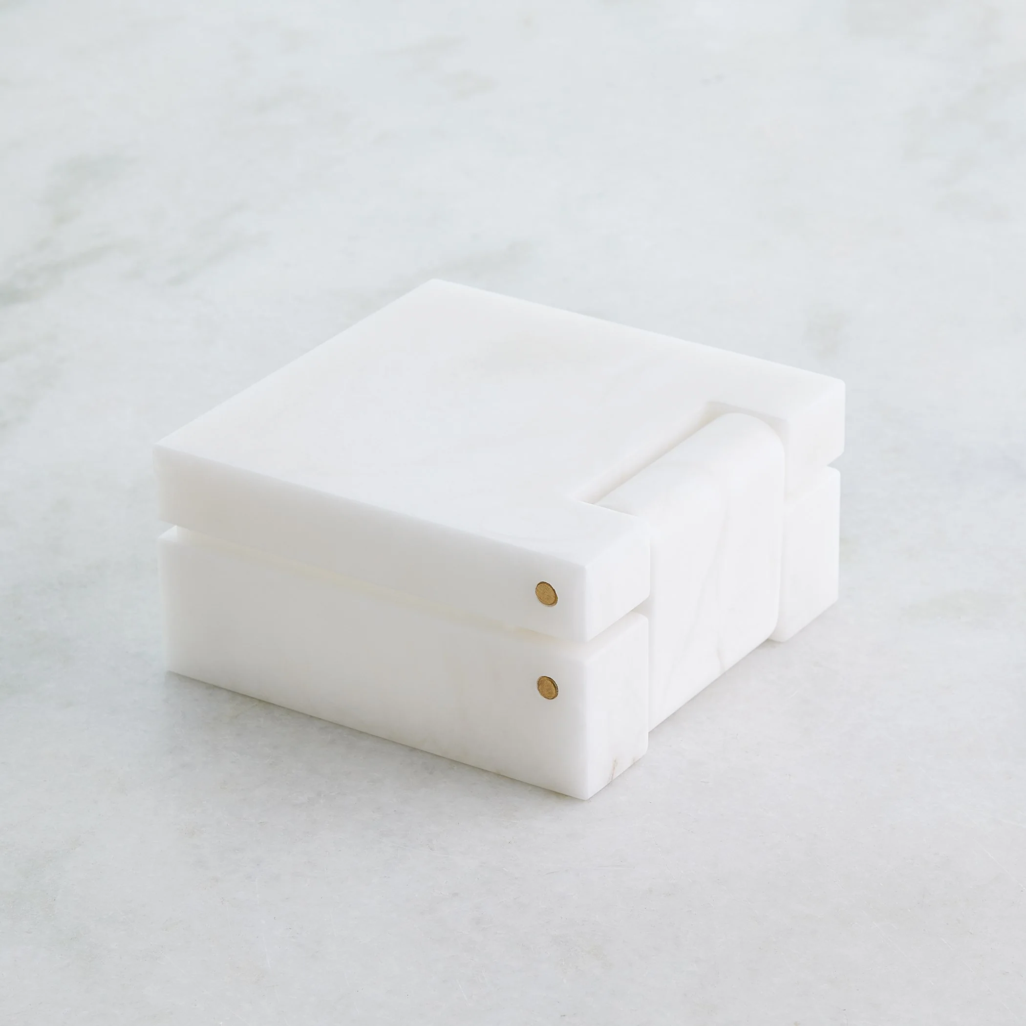 Global Views Hinged Alabaster Box White - Image 17