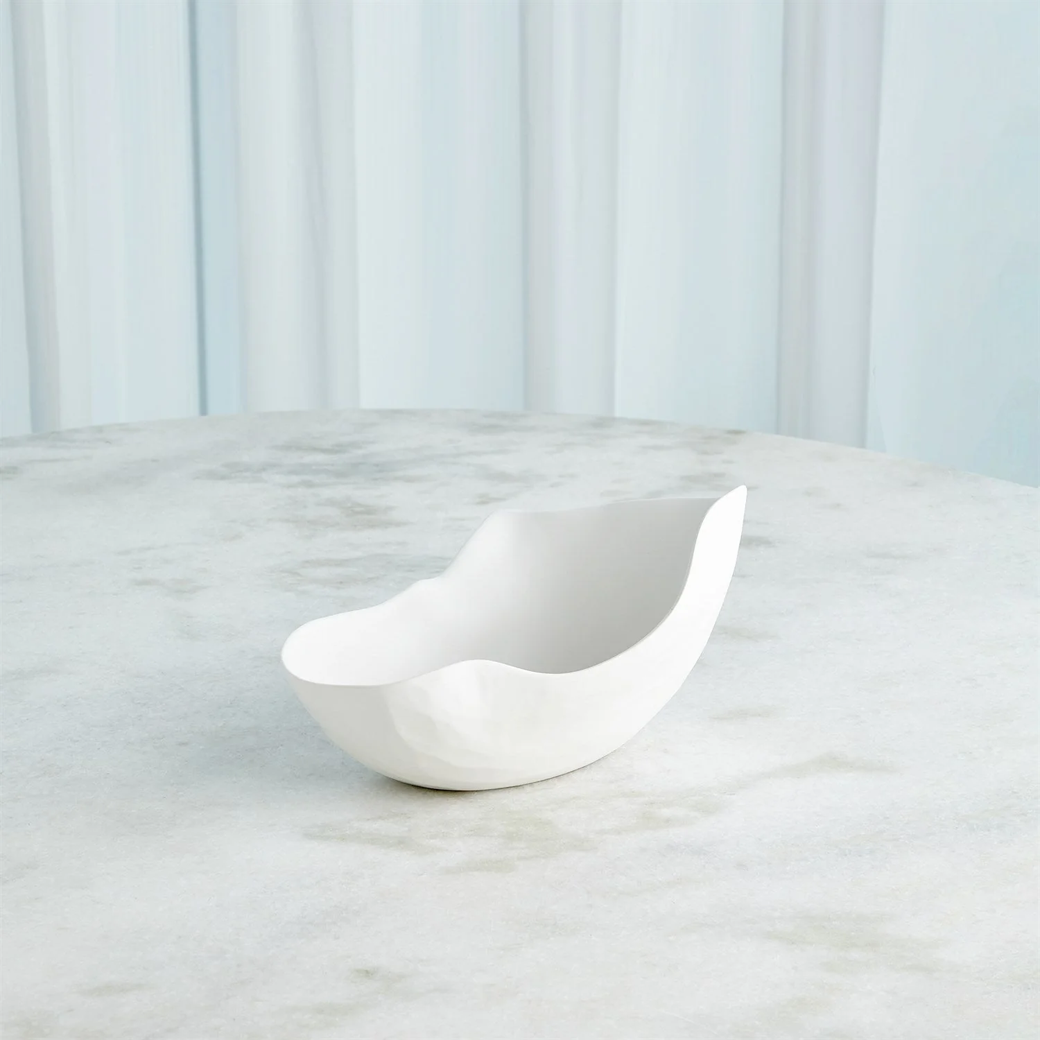 Global Views Horn Bowl - Matte White - Image 10