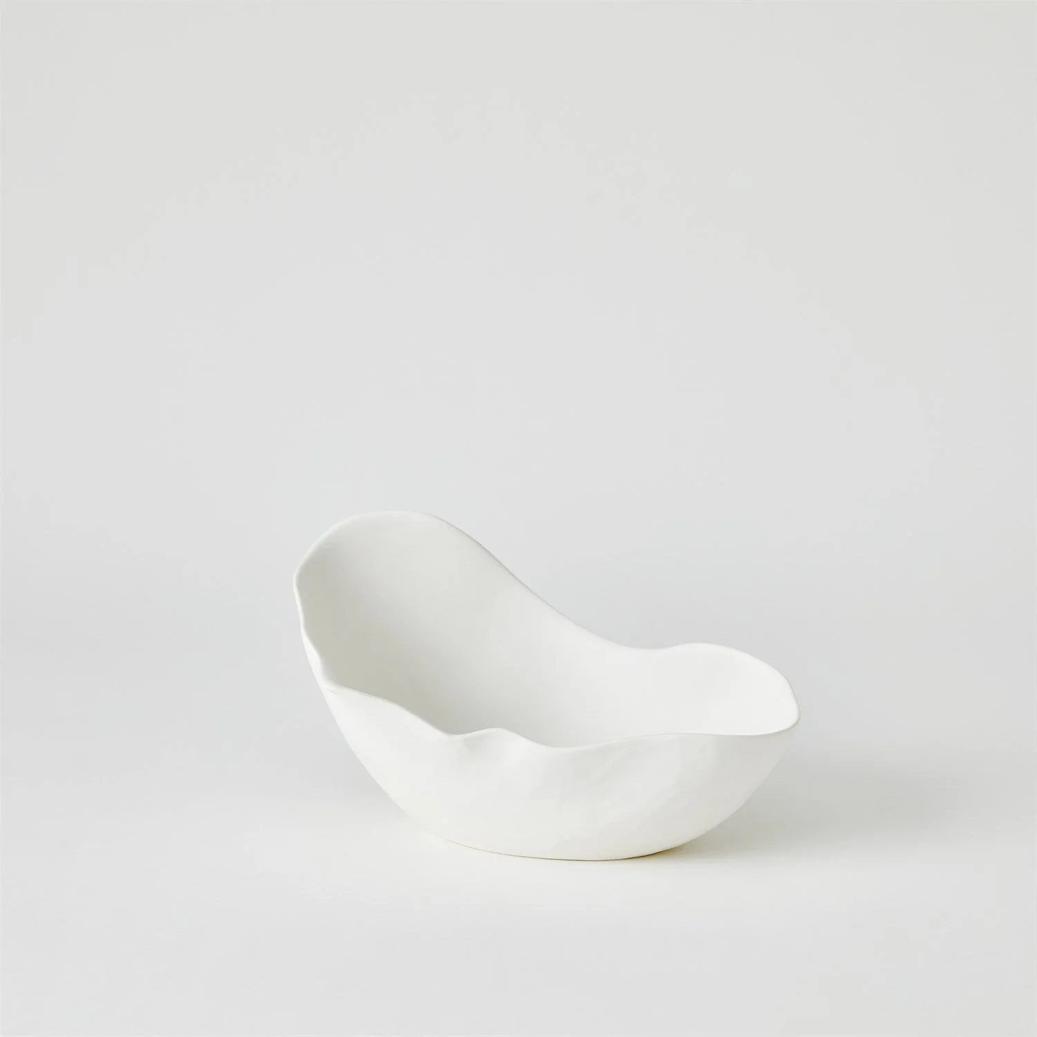 Global Views Horn Bowl - Matte White - Image 11