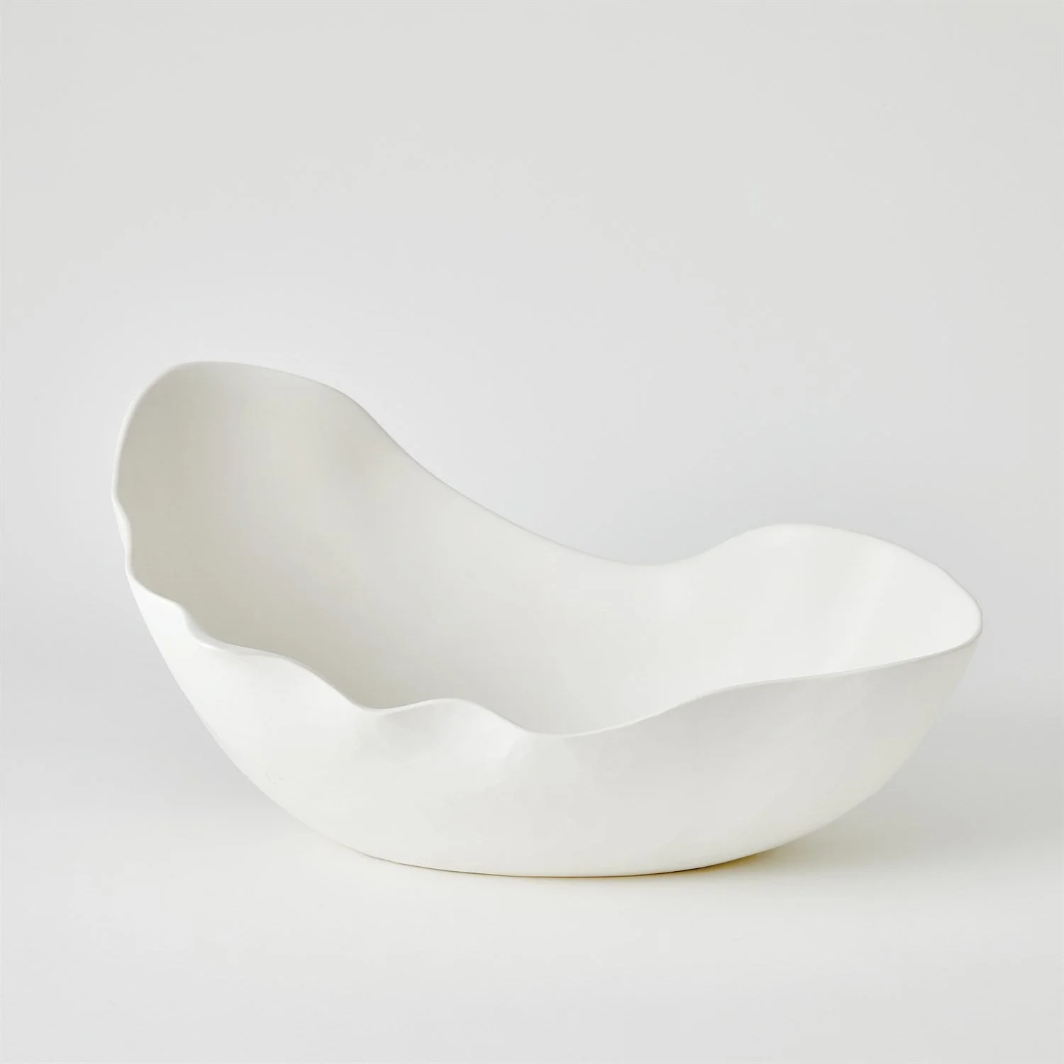 Global Views Horn Bowl - Matte White - Image 5